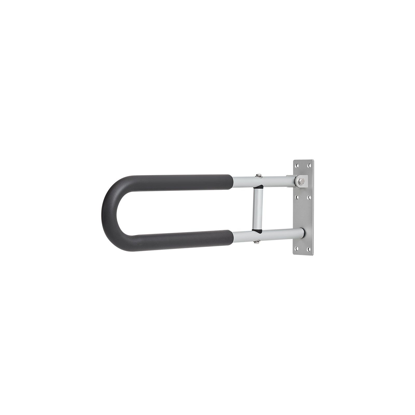 Toilet Safety Rail, 60.5 cm U-Shaped Handicap Grab Bar, Foldable Senior Safety Pole, Flip Up Toilet Grab Bars with Anti-Slip Support Handle, 136 kg Load Capacity for Elderly, Disabled, Pregnant - Image 1