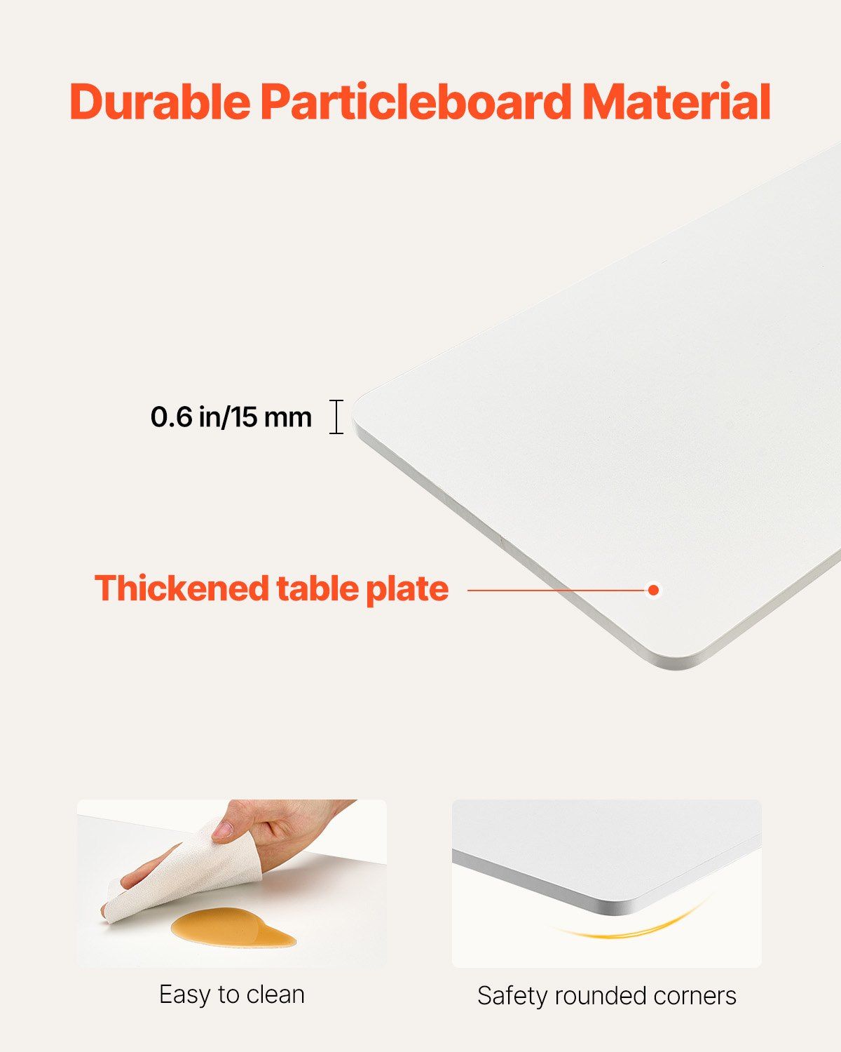 Overbed Table, Mobile Bed Side Table with 4 Hidden Wheels, Height Adjustable Rolling Laptop Desk with Cup Holder, Portable Particleboard Over Bed Desk for Home, Office, Study, White - Image 6