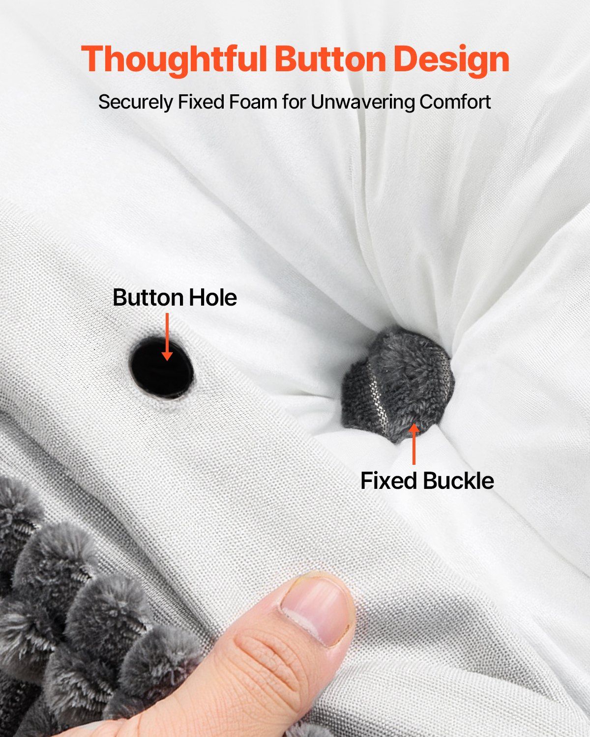Headboard Pillow, King Size Wedge Headboard Pillow with 2 Side Pockets and 2 Headrests, Bed Wedge Pillow with Washable Flannel Cloth, for Reading, Gaming, Resting, Working in Bed, Grey - Image 5