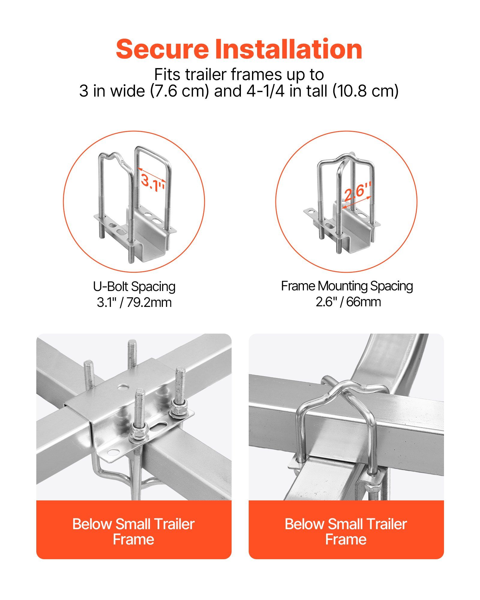 Boat Trailer Guide, 1175mm with LED Light Trailer Guide Poles, 2PCS High-Hardness Steel Guide-Ons, Wide Adjustable Trailers Guides with PVC Pipes, for Ski Boat, Fishing Boat or Sailboat Trailers - Image 4