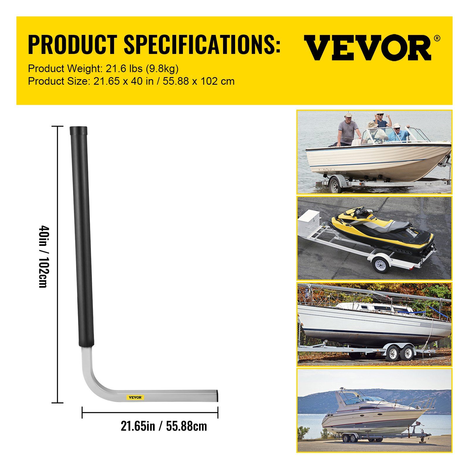 Boat Trailer Guide-ons, 40\