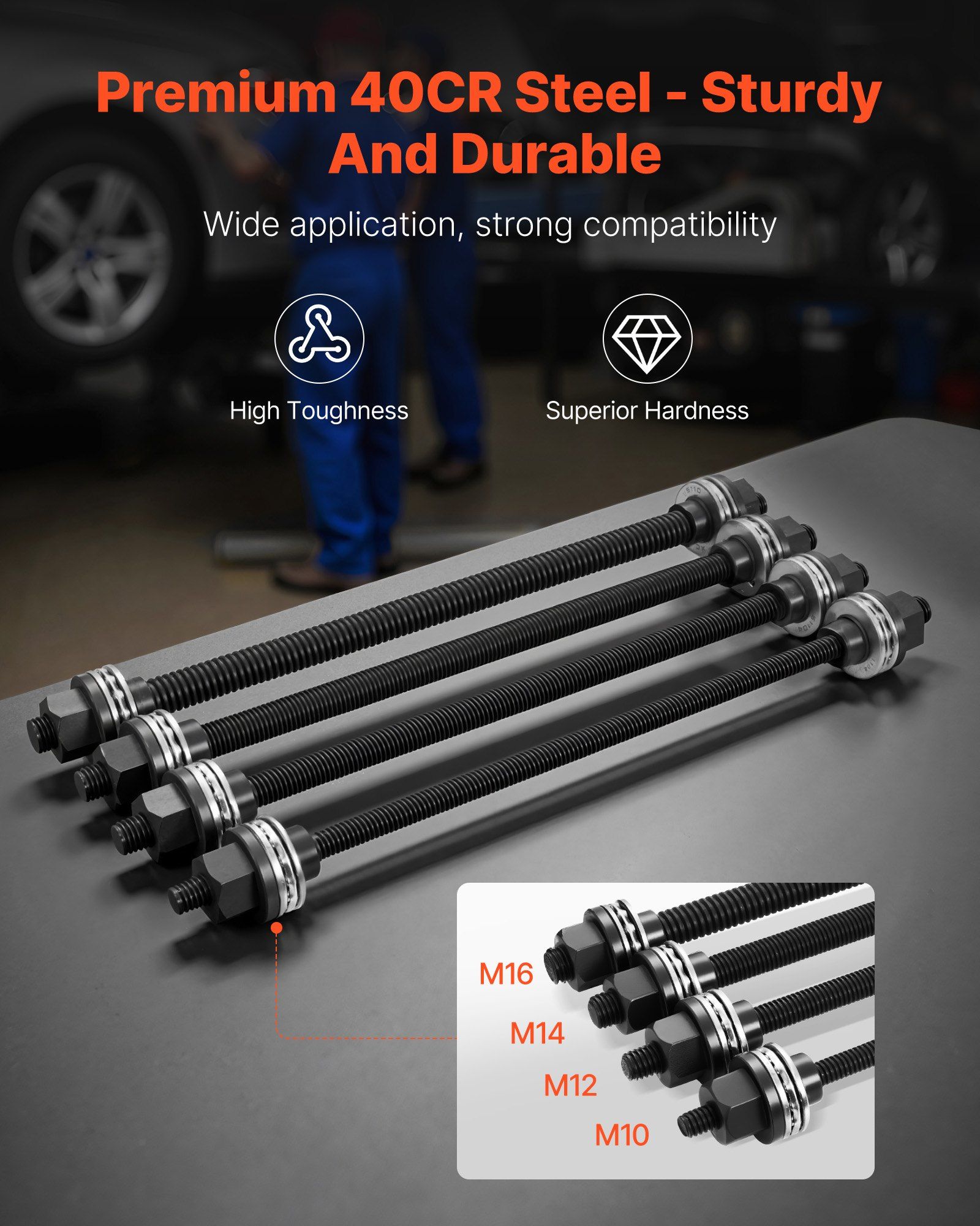 Pull and Press Sleeve Kit, 36 PCS, Steel Bush Removal Insertion Sleeve Tools with Carrying Case, Compatible with LCV and HGV Engines, for Removing and Installing Bushings, Bearings, and Seals - Image 3