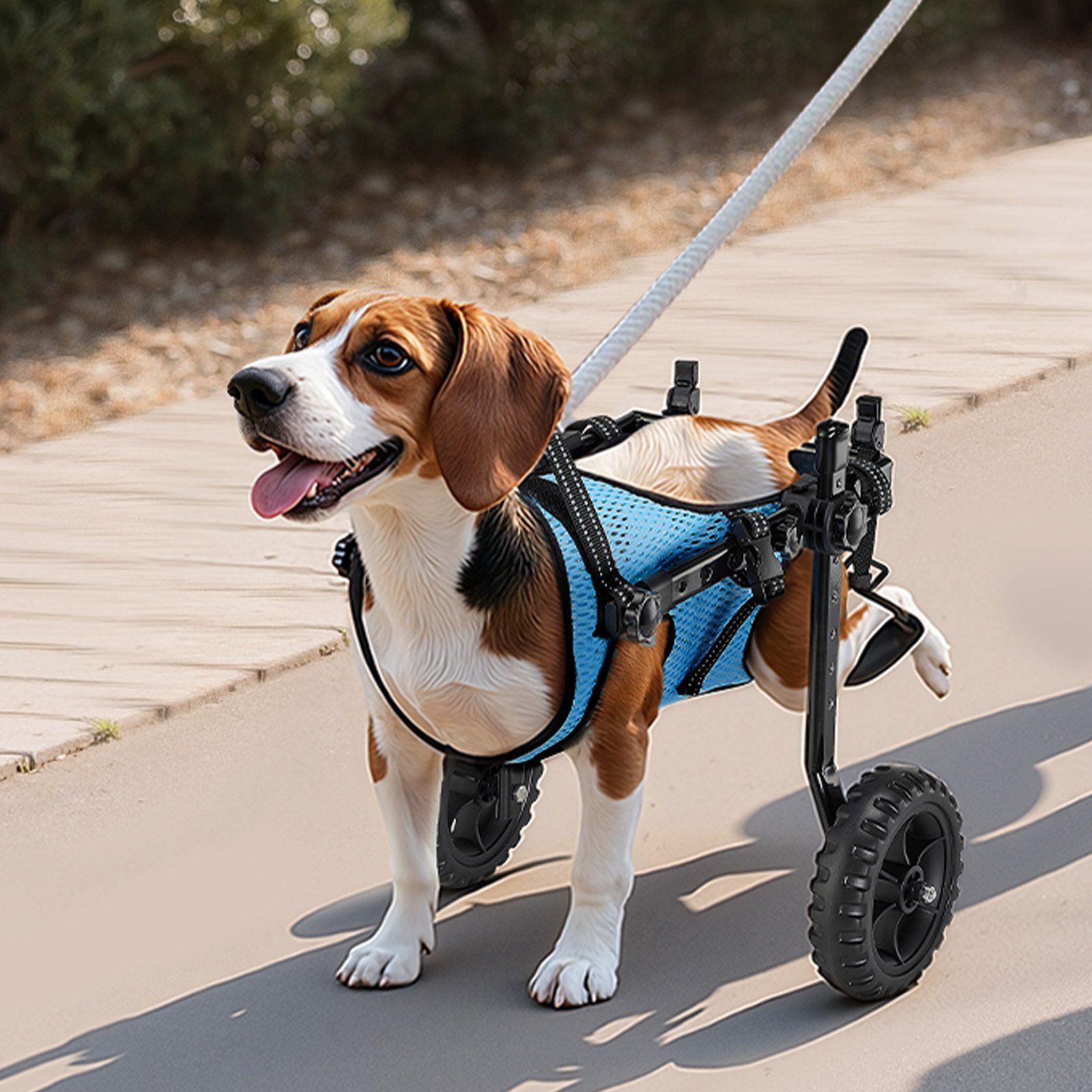 Dog Wheelchair for Back Legs, Adjustable 2 Wheels Pet Wheelchair, Lightweight  Dog Cart with Shock-Absorbing Wheels, Mobility Support Wheel Chair for Disabled Injured Dogs up to 10kg, Small - Image 8