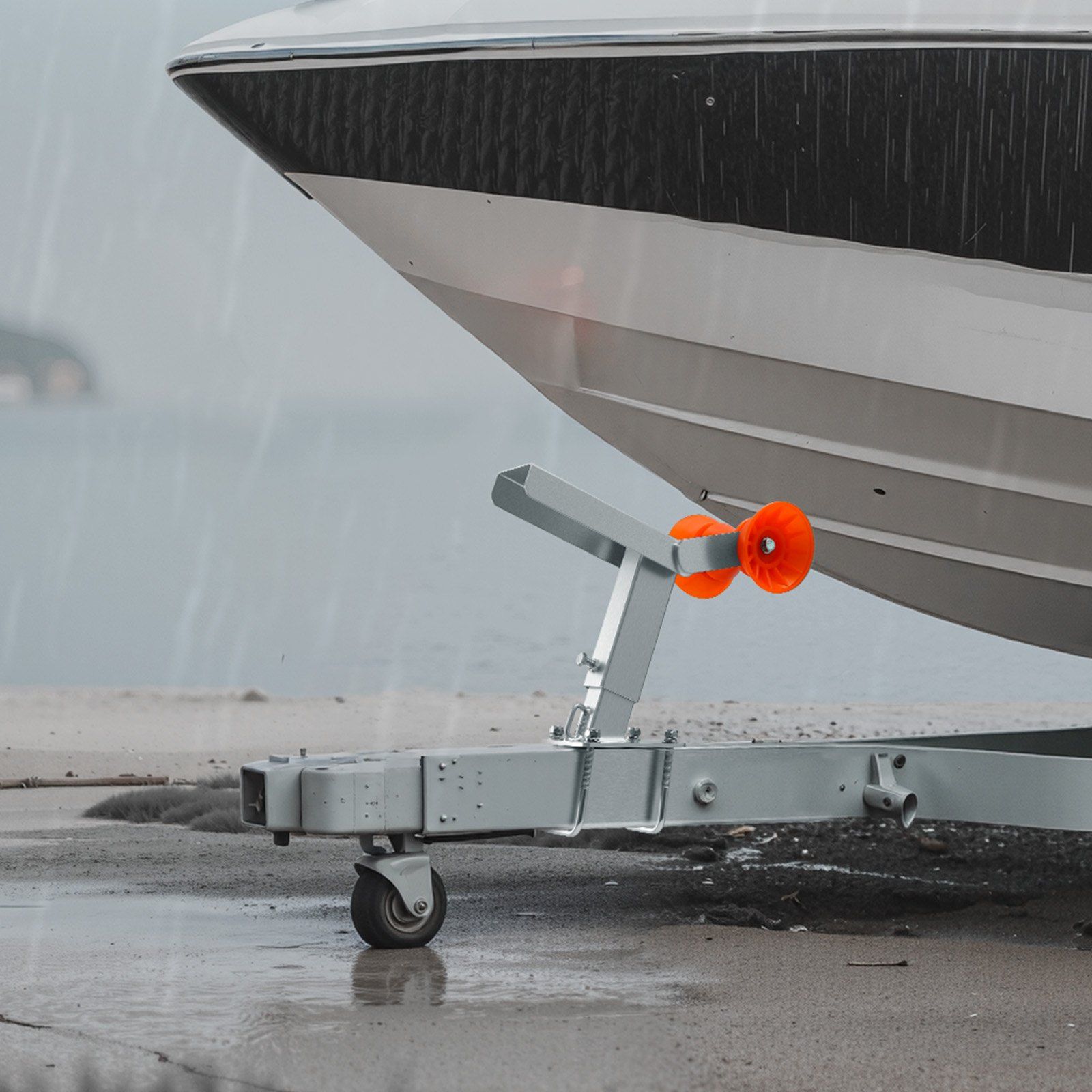 Boat Trailer Winch Stand with Roller, Adjustable Height 365-548 mm, Boat Winch Mount with U-Bolts for 50.8-76.2 mm W x 76.2-101.6 mm H Trailer Tongue, Fit for Jet Ski, Sailboat, Speedboat - Image 8
