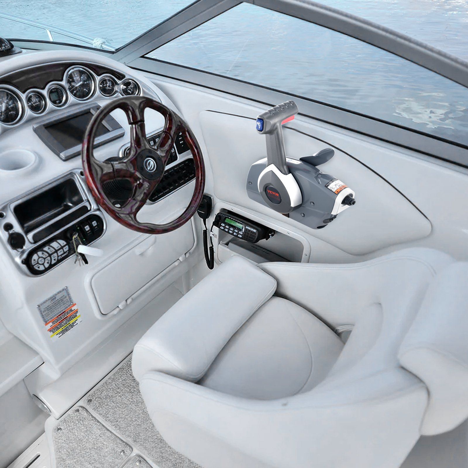 Boat Throttle Control, 5006180 Side-Mounted Outboard Remote Control Box for Evinrude Johnson, Marine Throttle Control Box with Power Trim Switch and Lanyard - Image 8