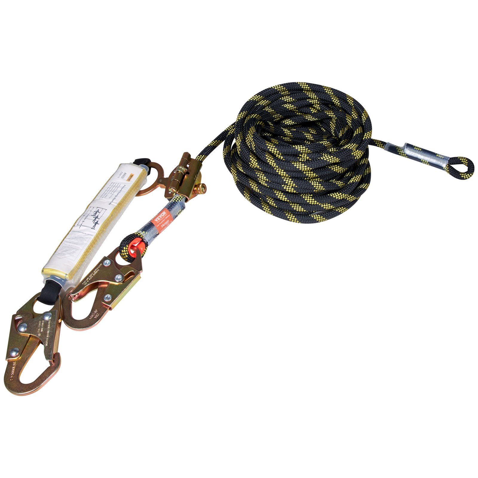 Vertical Lifeline Assembly 0.55'' x 100' Fall Protection Rope 30 KN ANSI - Image 1