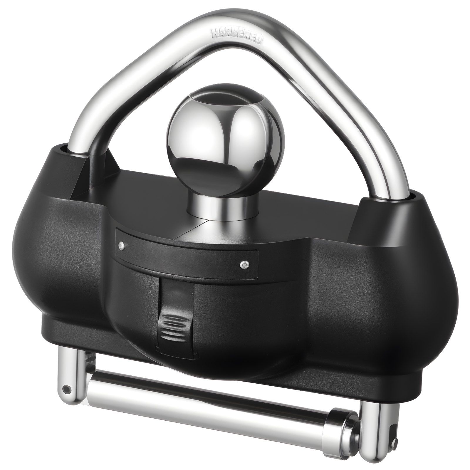 Trailer Hitch Lock, Fits for 46 mm, 50.8 mm, 58.7 mm Couplers, Heavy-Duty Anti-Theft Trailer Ball Lock with 3 Keys, Prying-Resistant, Adjustable Height Design for RVs, Boats, Trailers, Black - Image 1