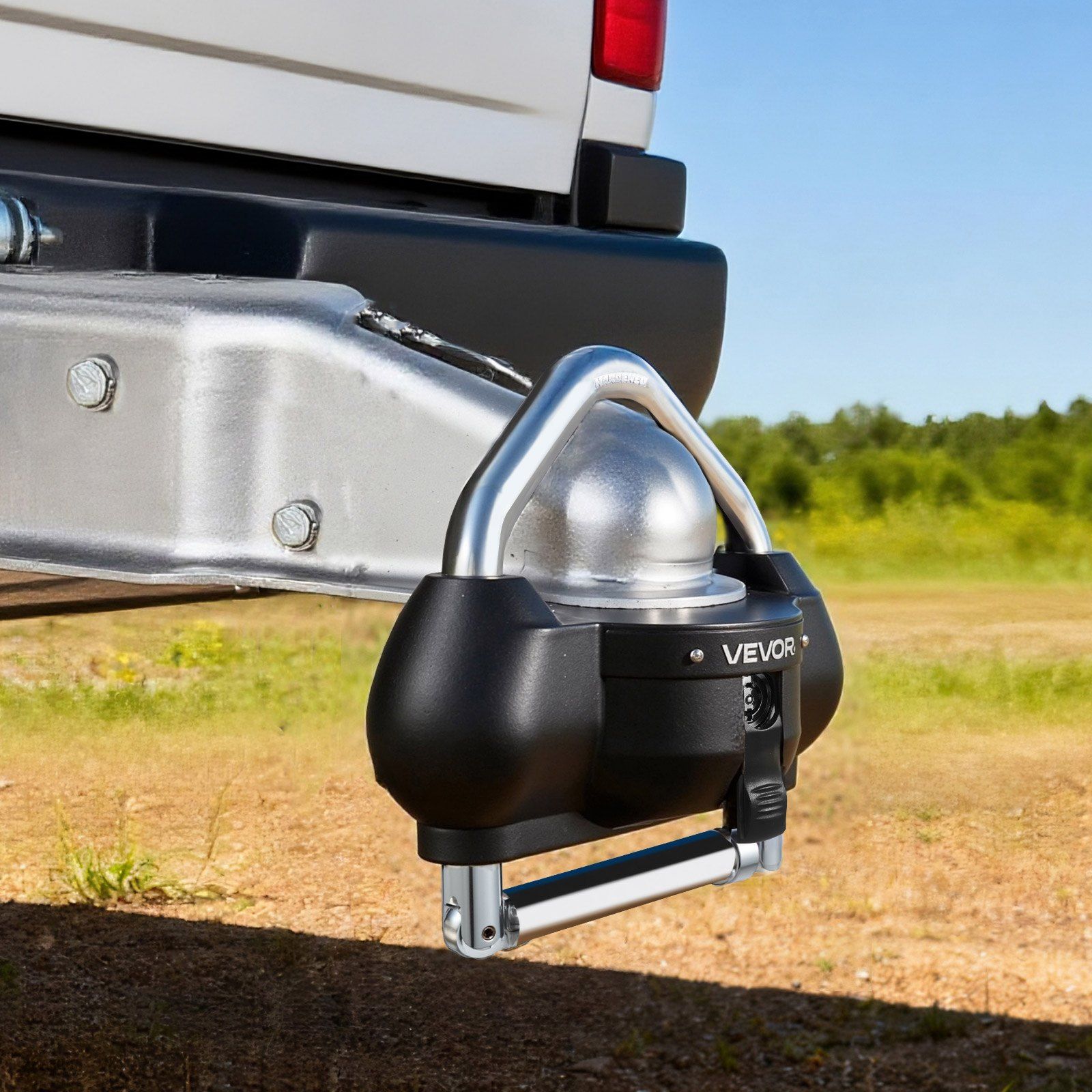 Trailer Hitch Lock, Fits for 46 mm, 50.8 mm, 58.7 mm Couplers, Heavy-Duty Anti-Theft Trailer Ball Lock with 3 Keys, Prying-Resistant, Adjustable Height Design for RVs, Boats, Trailers, Black - Image 8