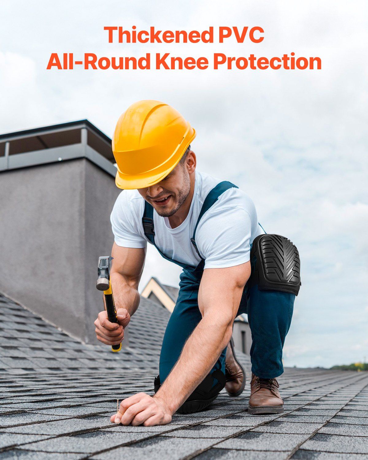 Knee Pads for Work, Heavy Duty Construction Knee Pads with Adjustable Straps & Rivets, Thick Gel Knee Pads with Foam Cushion for All-Round Knee Protection, Fit Men & Women for Flooring Gardening - Image 3