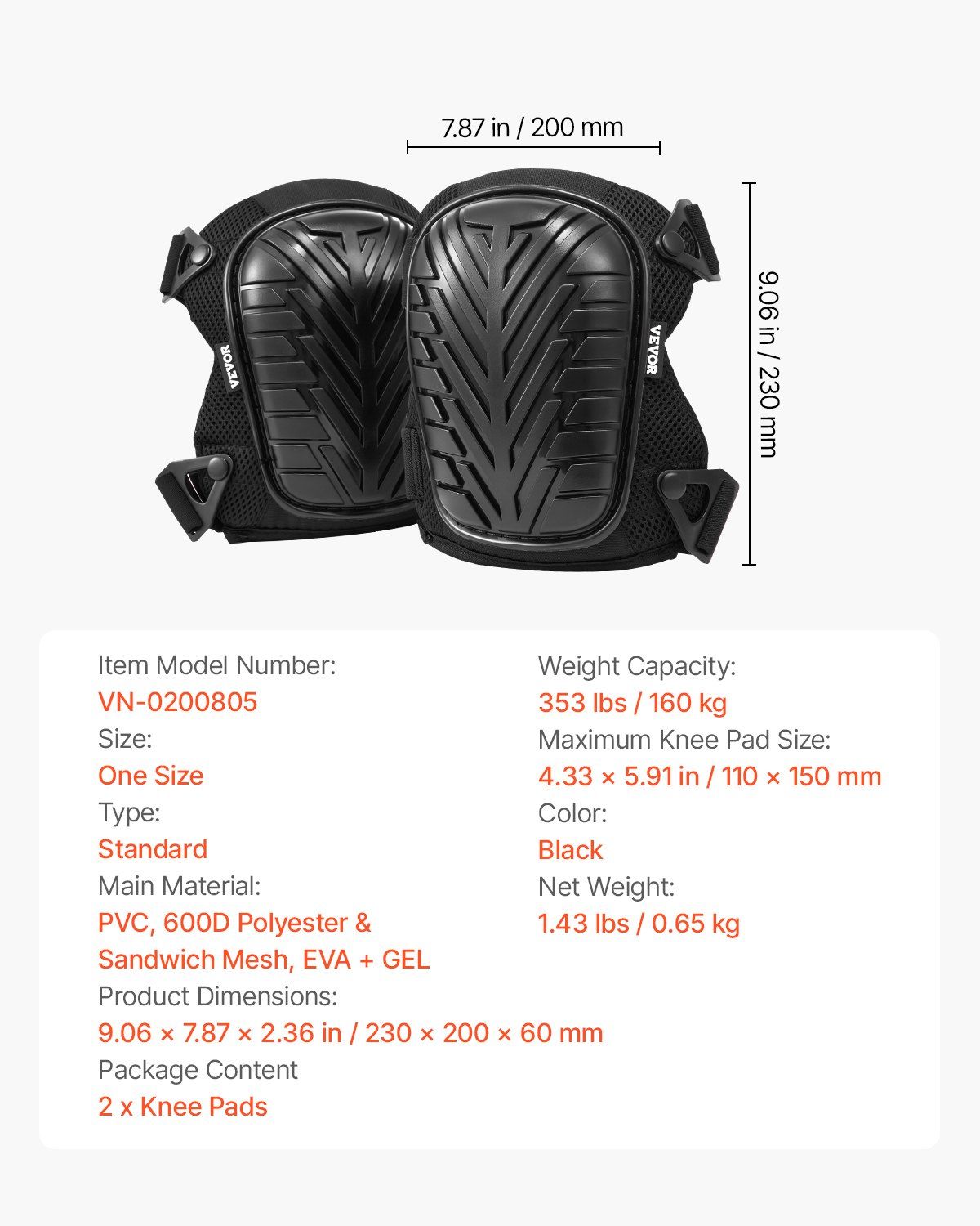 Knee Pads for Work, Heavy Duty Construction Knee Pads with Adjustable Straps & Rivets, Thick Gel Knee Pads with Foam Cushion for All-Round Knee Protection, Fit Men & Women for Flooring Gardening - Image 7