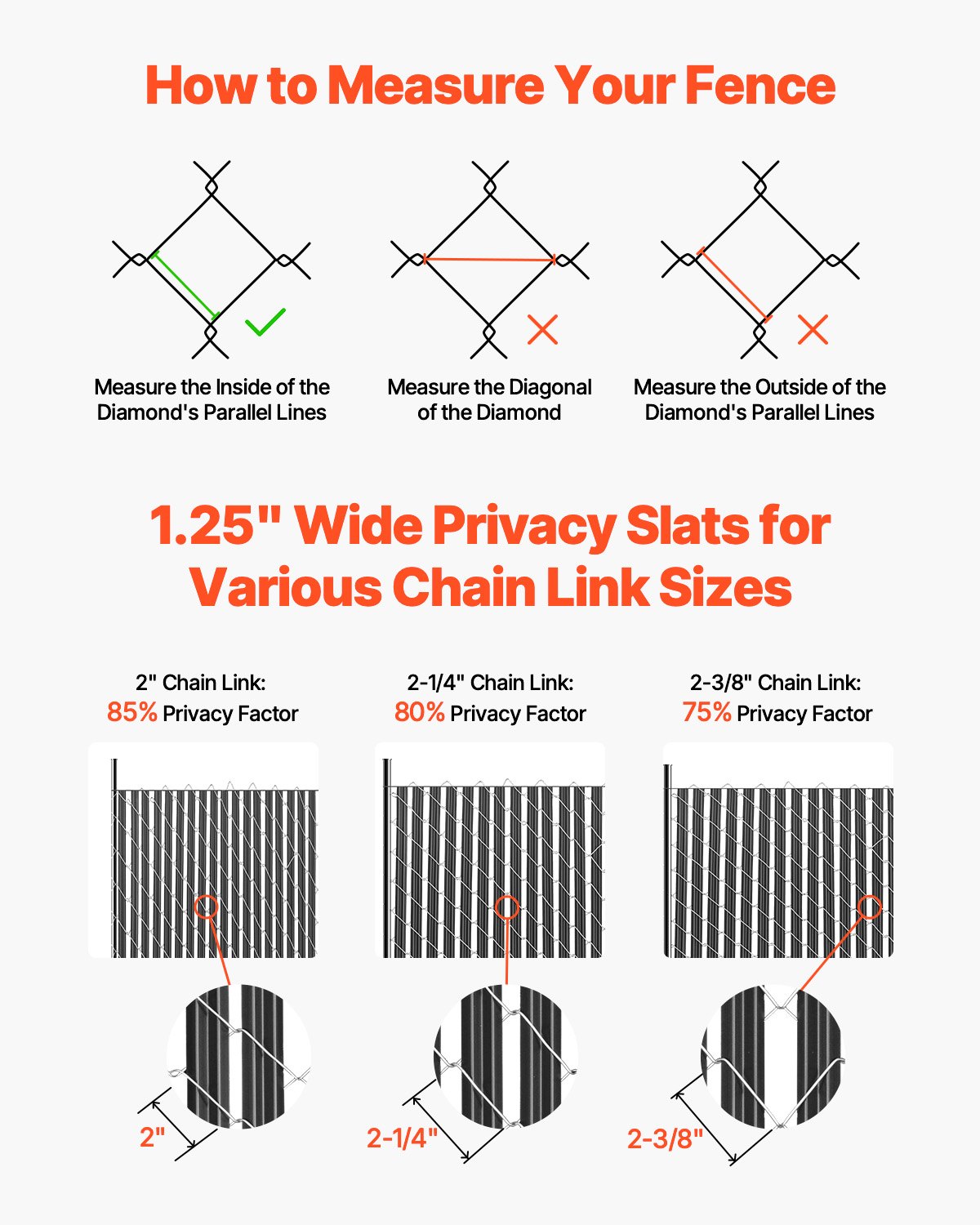 Bottom Locking Privacy Slats, Single-Wall Vertical Bottom-Locking Slats for Chain-Link Fence, High-Density HDPE Chain Link Slats Ideally Fit 1.8 m High Fence for Garden Farm Sports Field(Black) - Image 4