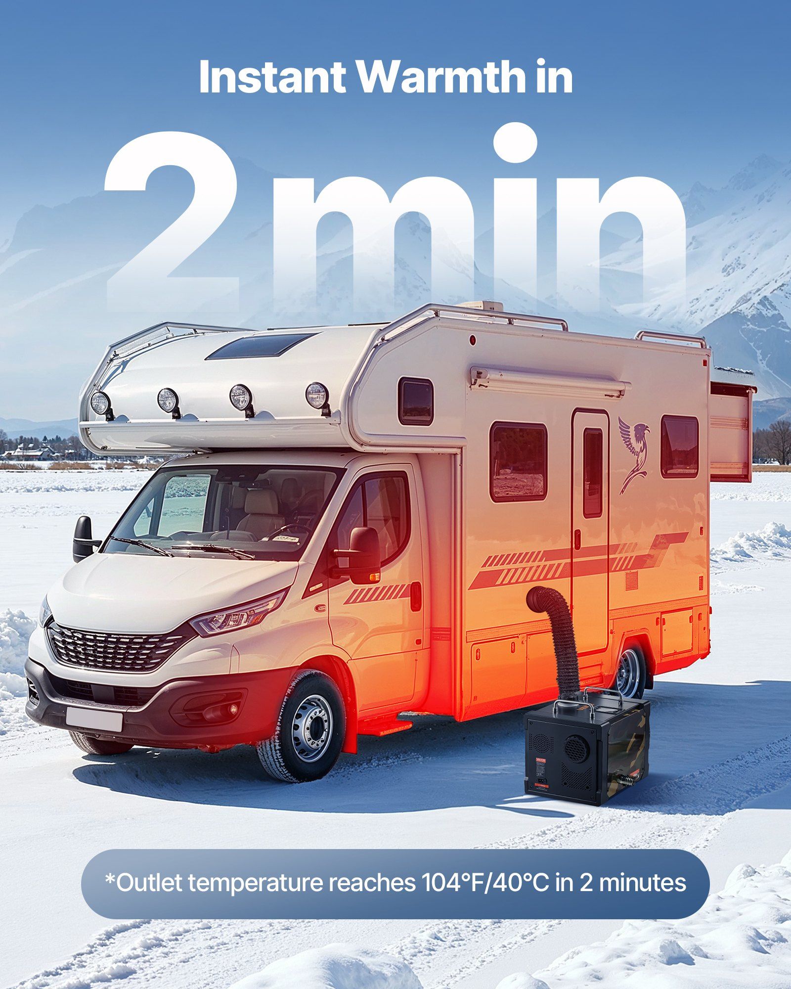 Diesel Heater, 8KW, DC 12V/24V, All in One Portable Diesel Air Heater with Bluetooth APP Control, Remote Control and LCD Screen, 7 L Fuel Tank for Trucks, Vans, RVs, Campers, and Garages - Image 3