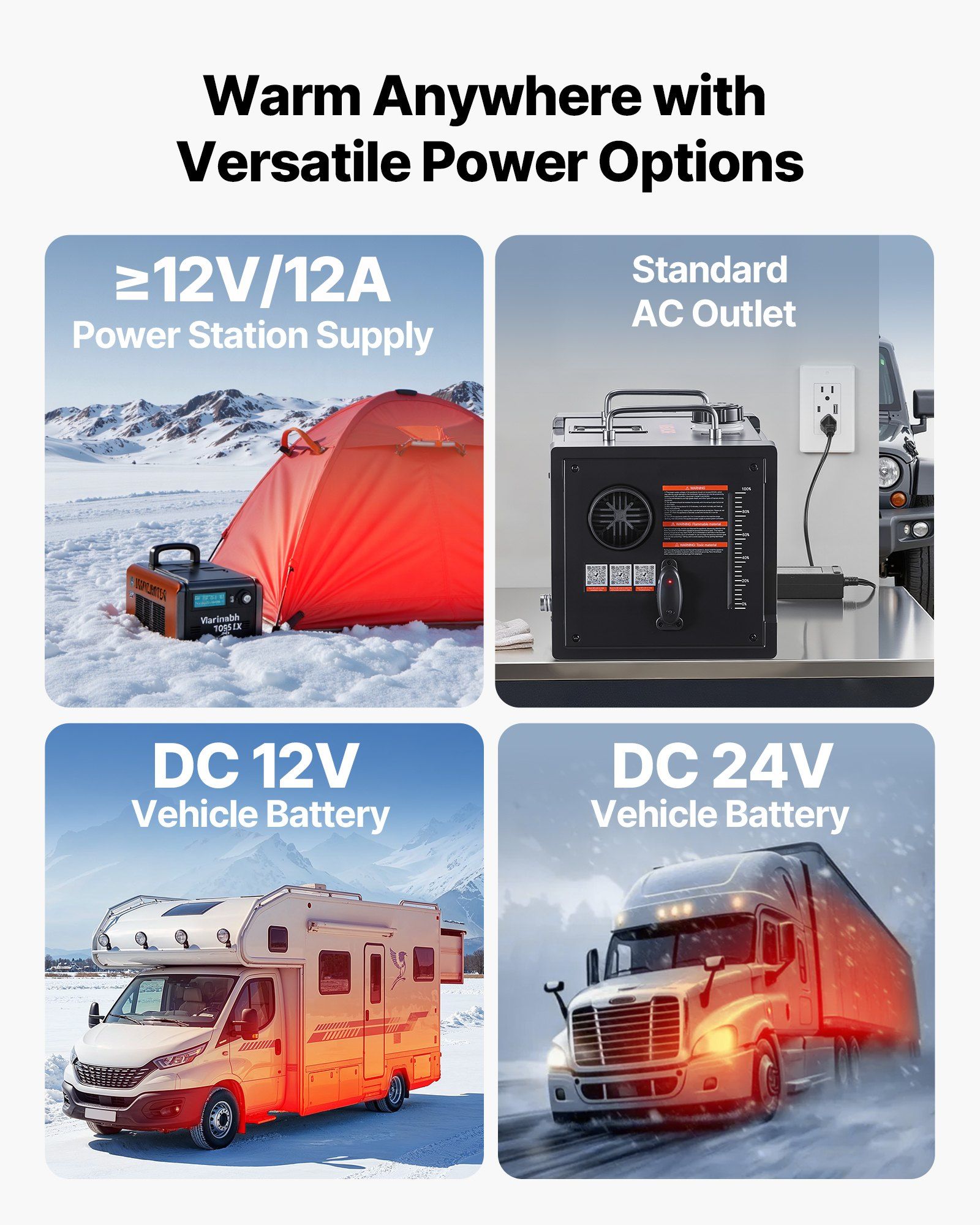 Diesel Heater, 8KW, DC 12V/24V, All in One Portable Diesel Air Heater with Bluetooth APP Control, Remote Control and LCD Screen, 7 L Fuel Tank for Trucks, Vans, RVs, Campers, and Garages - Image 5
