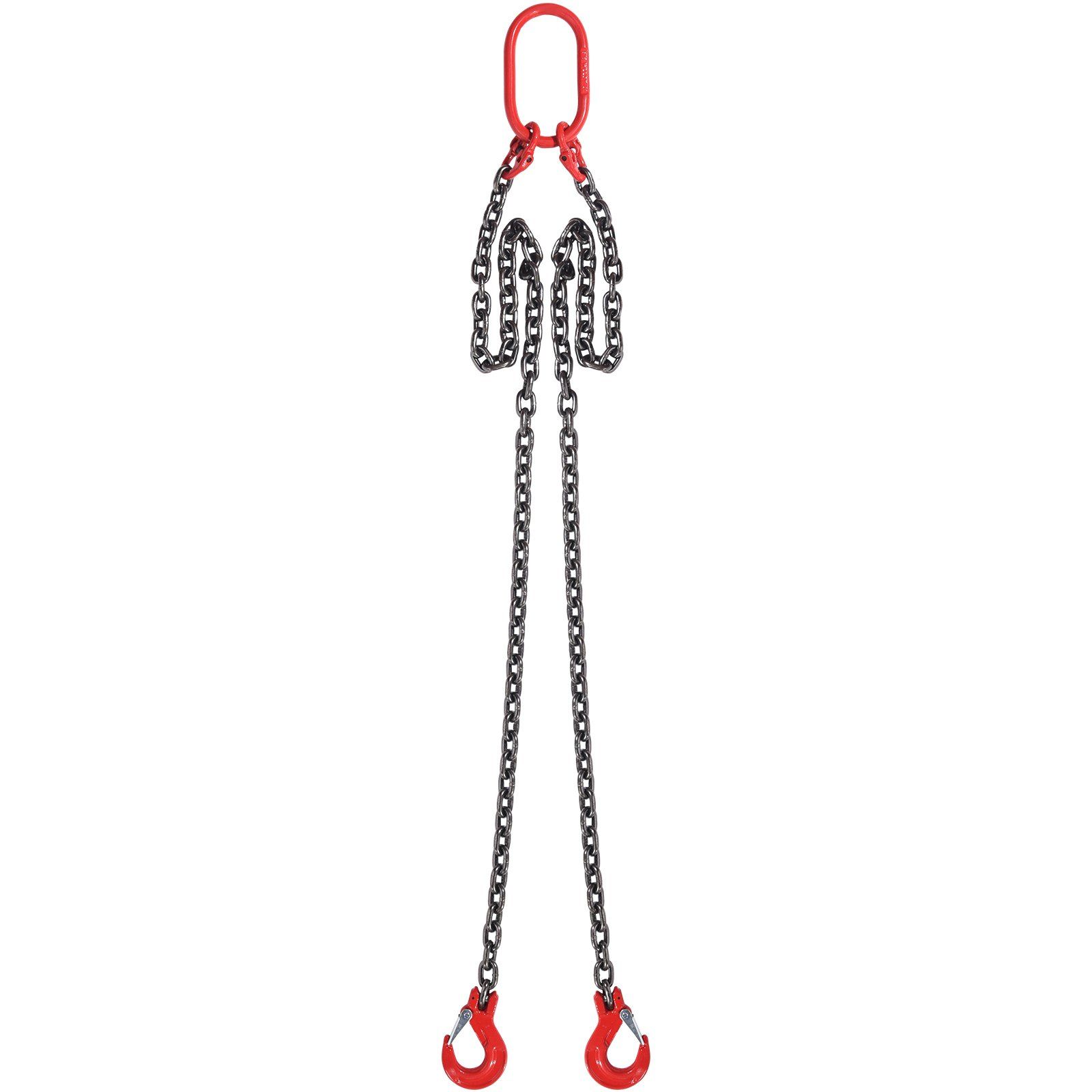 Chain Sling, 8 mm x 150 cm Lifting Chains with Hooks, G80 Engine Chain Hoist Lifts, 3 Ton Capacity Lifting Sling Chains for Engine Hoist, Engine Lift Chain with 2 Leg Grab Hooks, Heavy Duty - Image 1