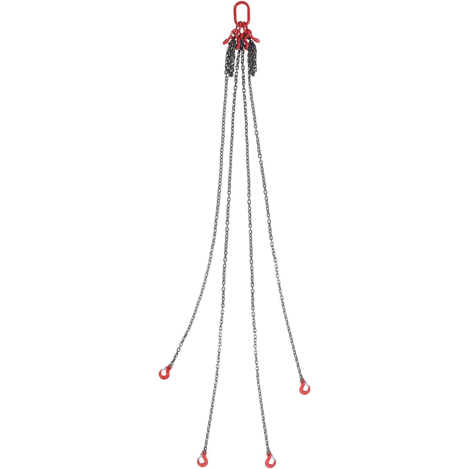 Chain Sling, 10 mm x 300 cm Lifting Chains with Hooks, G80 Engine Chain Hoist Lifts, 8 Ton/8344 kg Lifting Sling Chains for Engine Hoist, Engine Lift Chain with 4 Leg Grab Hooks & Adjusters - Image 1