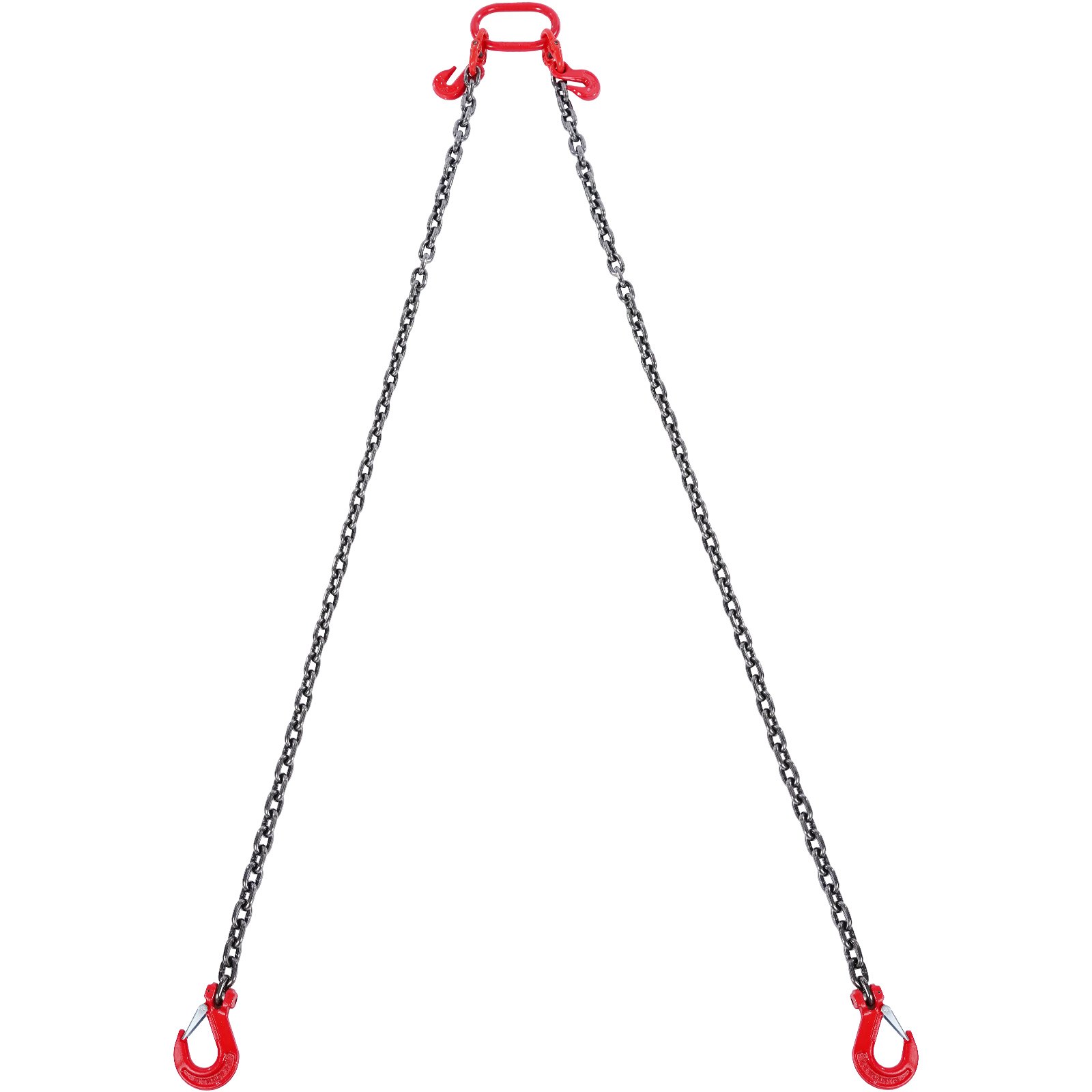 Chain Sling, 10 mm x 180 cm Lifting Chains with Hooks, G80 Engine Chain Hoist Lifts, 5 Ton Lifting Sling Chains for Engine Hoist, Engine Lift Chain with 2 Leg Grab Hooks and Adjusters Heavy Duty - Image 1