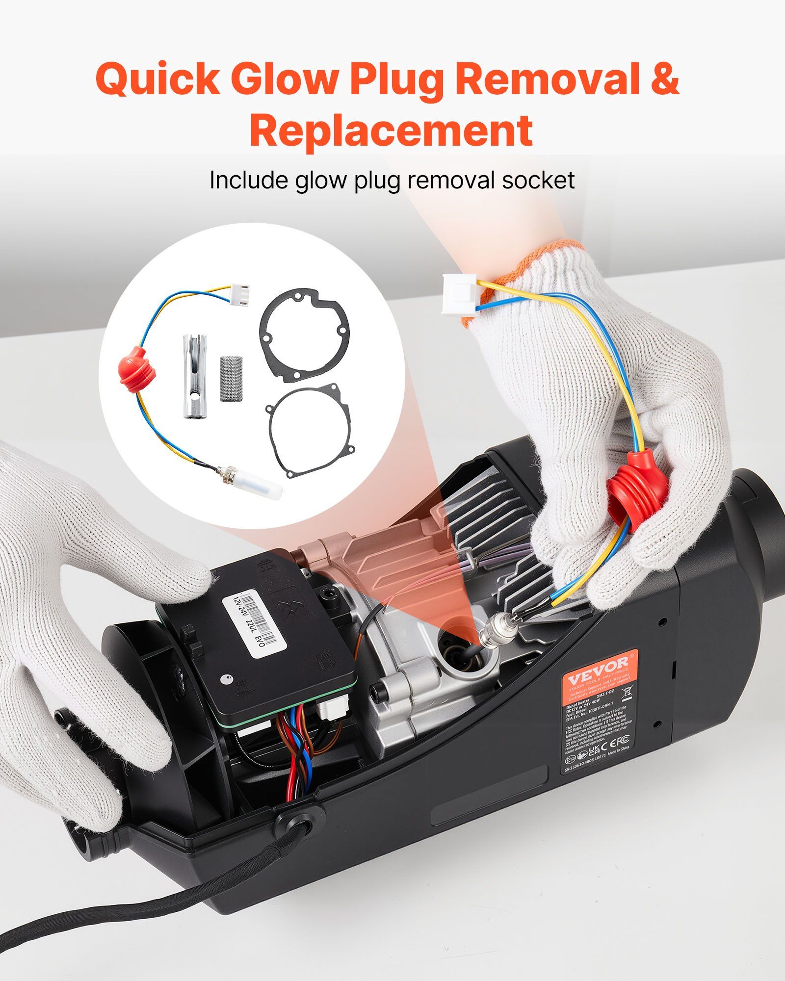 8V Glow Plug Repair Kit, Parking Diesel Heater Glow Ignition Plug Kit with Atomization Mesh, Compatible with 2KW 5KW 8KW Diesel Air Heater Models, Diesels Heaters Accessories for Car Truck Boat - Image 6