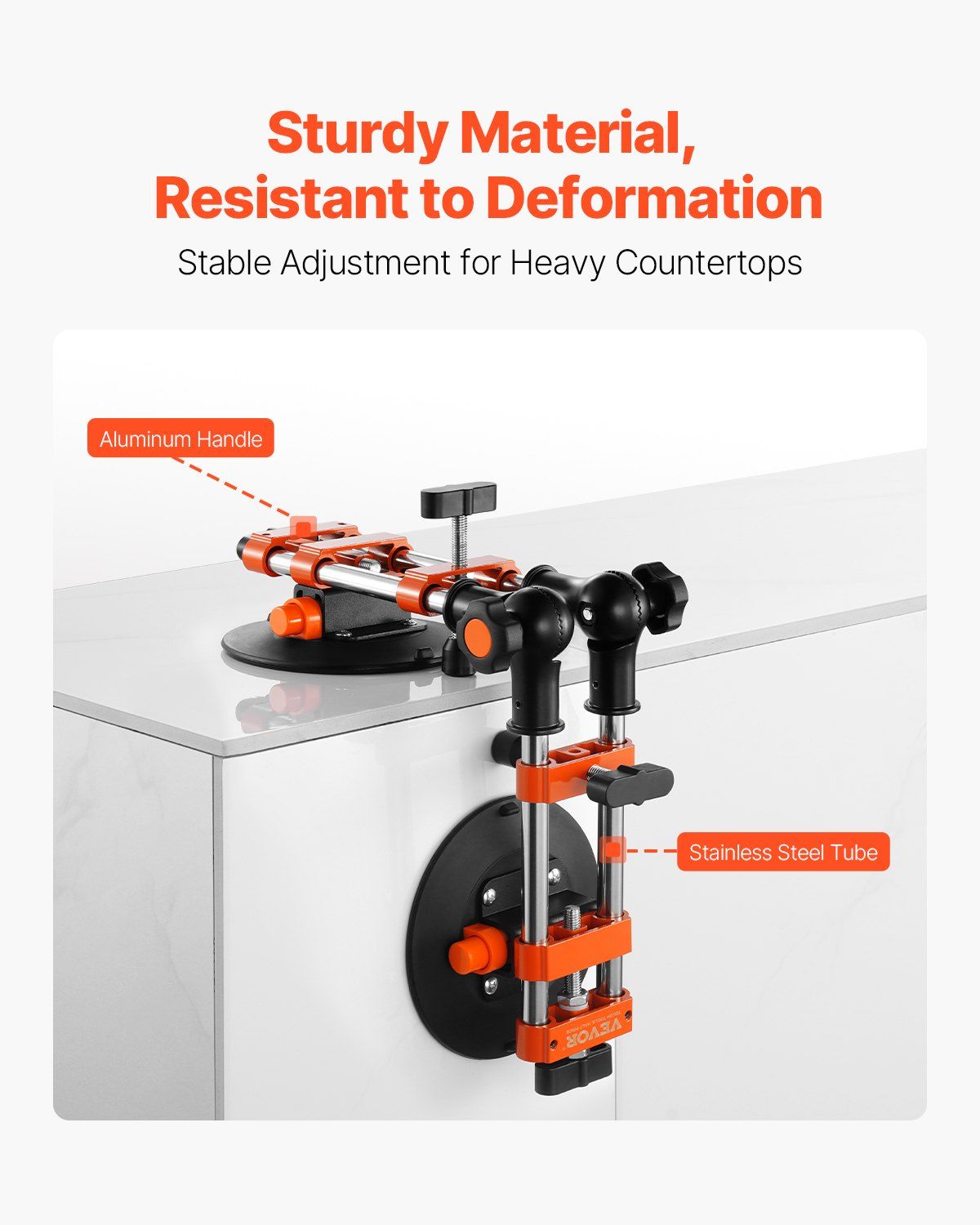 Seamless Seam Setter, 2 Packs Granite Seam Setter with 6 in Vacuum Suction Cups, Seam Joiner for Seam Joining & Leveling, 90°-120° Adjustable, Countertop Installation Tool for Tile Marble Slab - Image 4