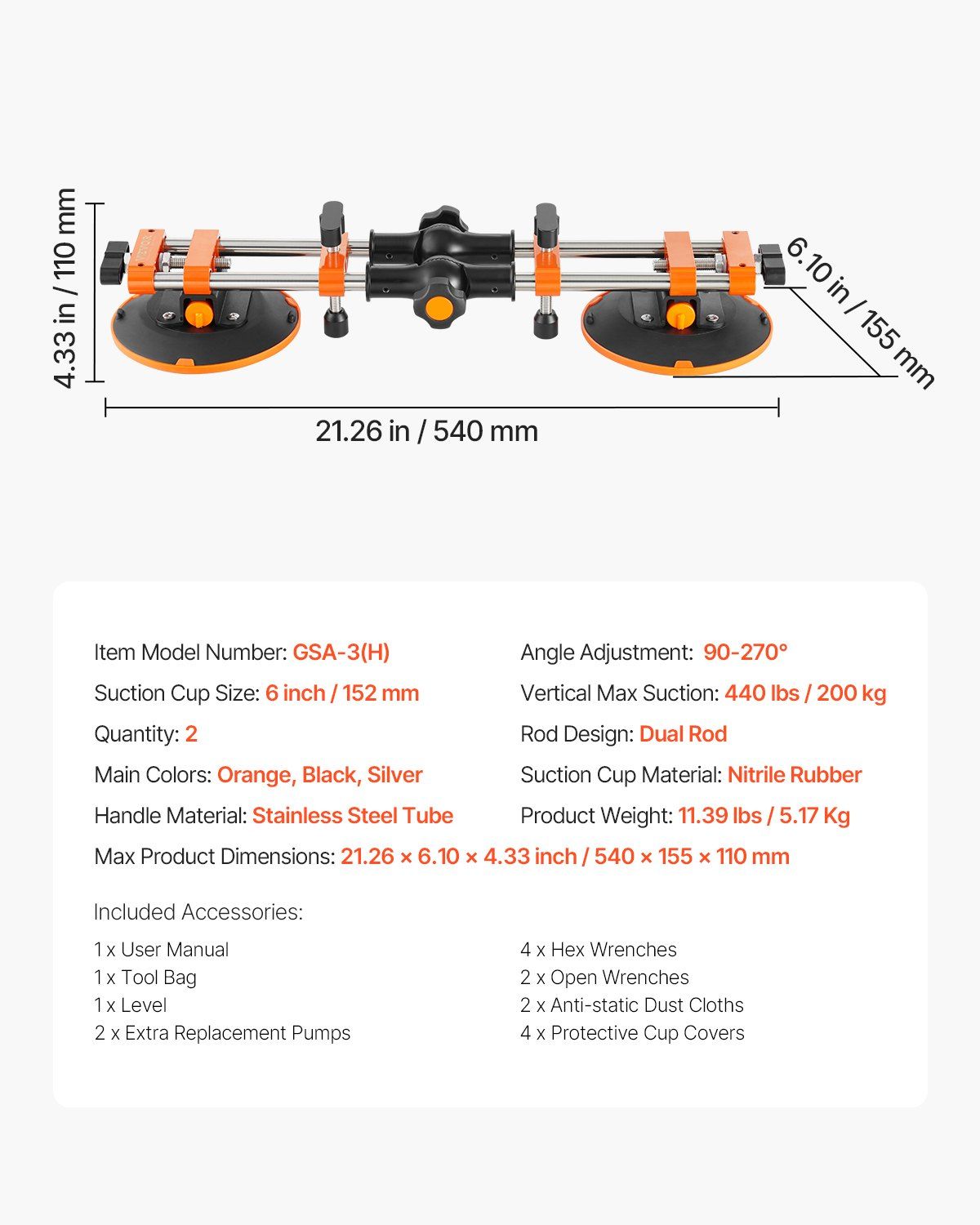 Seamless Seam Setter, 2 Packs Granite Seam Setter with 6 in Vacuum Suction Cups, Seam Joiner for Seam Joining & Leveling, 90°-120° Adjustable, Countertop Installation Tool for Tile Marble Slab - Image 7