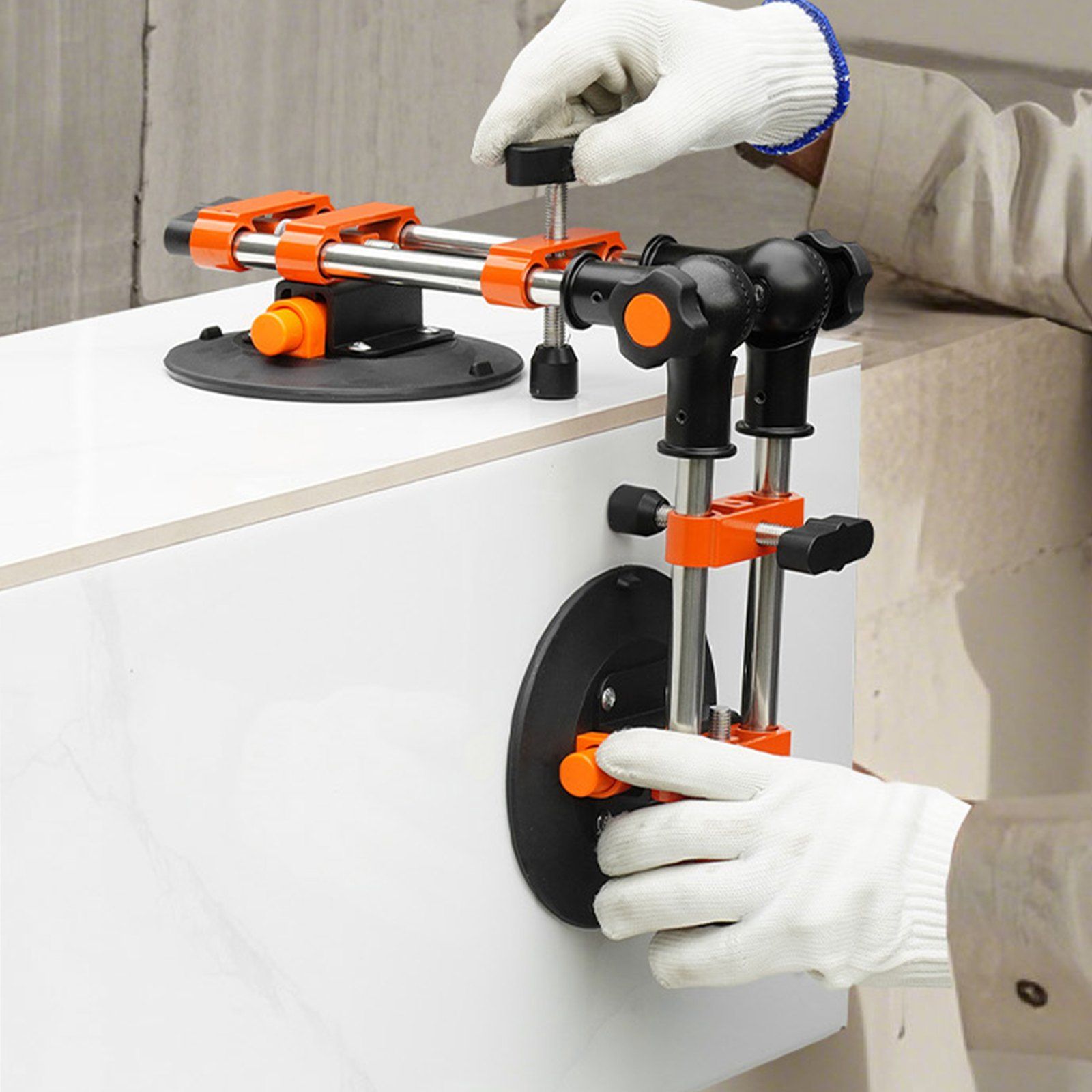 Seamless Seam Setter, 2 Packs Granite Seam Setter with 6 in Vacuum Suction Cups, Seam Joiner for Seam Joining & Leveling, 90°-120° Adjustable, Countertop Installation Tool for Tile Marble Slab - Image 8