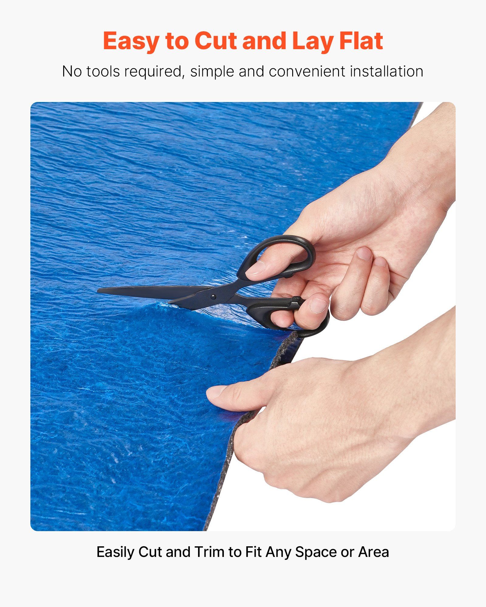 Floor Underlayment 37.2 m², 3mm Laminate Flooring Padding with Attached Vapor Barrier, Heavy Duty Fiber+PE Film, Soundproofing & Noise Reduction for Vinyl & Wood Floors(2 Rolls x 18.6 m²) - Image 5