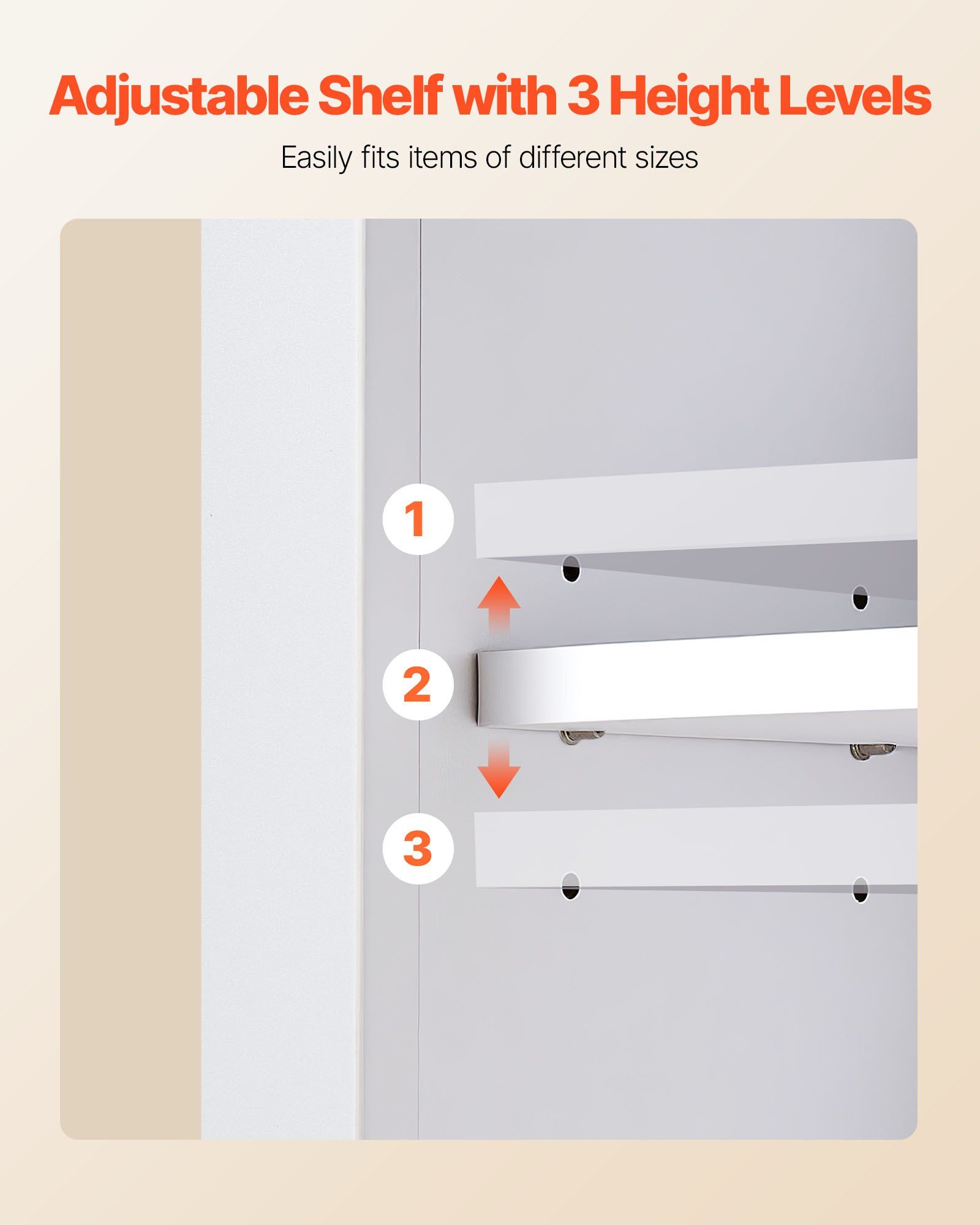 Bathroom Wall Cabinet, 2 Doors and Adjustable Shelf, Over the Toilet Storage Medicine Cabinet Wall Mounted, Hanging Organizer with Open Partition and Towel Bar for Laundry Room Kitchen, White - Image 4