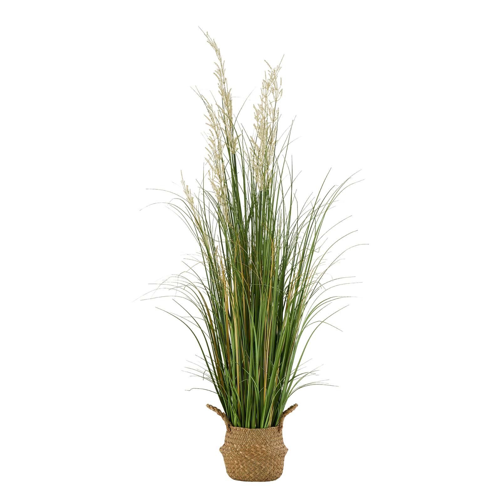 Artificial Grass Plant, 1194mm Reed Flower Grass in Pot, Premium PVC Faux Fake Greenery Shrubs Plant for Indoor Outdoor House Home Garden Office Room Décor, Housewarming, 1 Pack Green - Image 1
