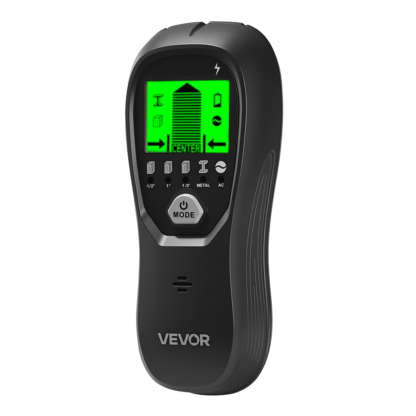 Stud Finder Wall Scanner, 5 in 1, Electronic Wall Stud Detector with Smart Sensor, High-Definition LCD Display and Audio Alarm, for the Center and Edge of Metal, AC Wire, Joists, Pipes, Black - Image 1