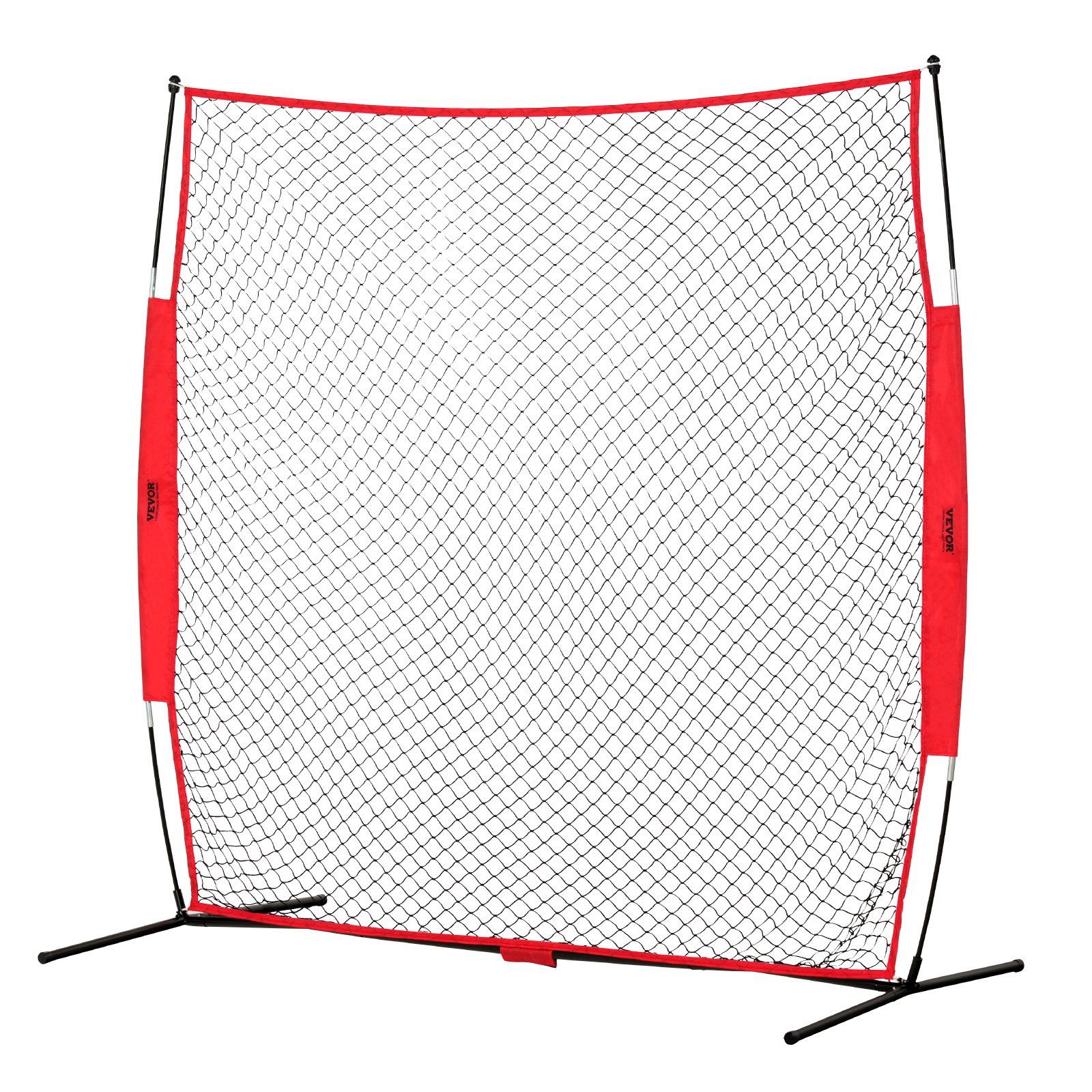 Barricade Backstop Net, 7x7 ft Ball Sports Barrier Netting, Portable Practice Equipment with Carry Bag, Protection Screen for Baseball Softball Lacrosse Soccer Hockey Training, for Backyard - Image 1