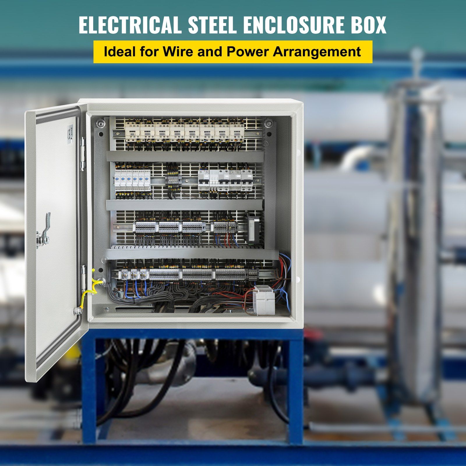 NEMA Steel Enclosure, 16 x 16 x 8\'\' NEMA 4X Steel Electrical Box, IP66 Waterproof & Dustproof, Outdoor/Indoor Electrical Junction Box, with Mounting Plate - Image 2