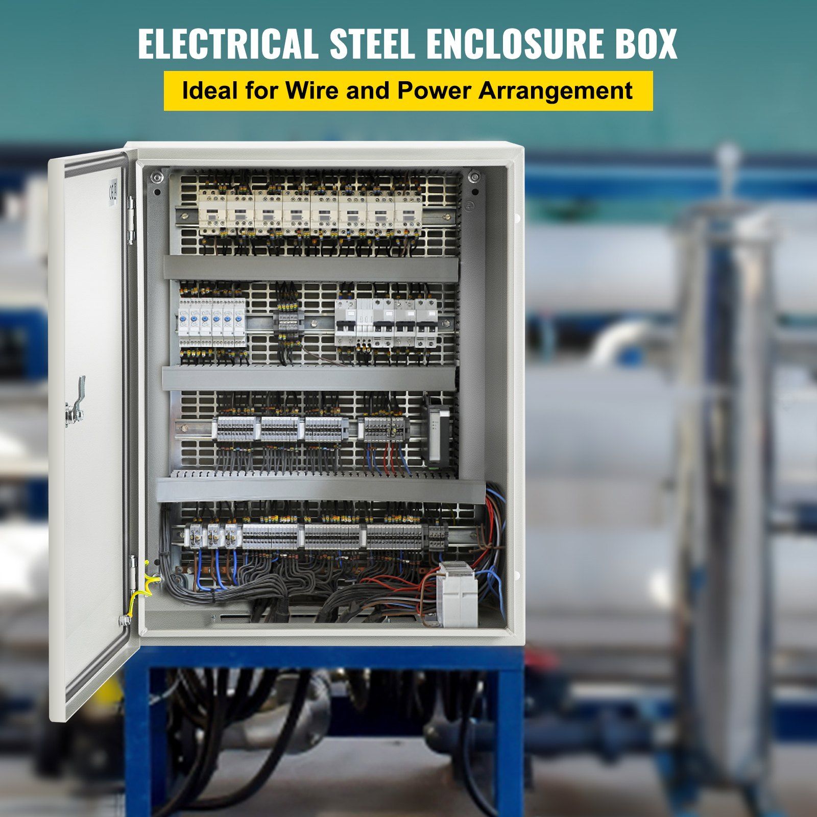 NEMA Steel Enclosure, 50 x 40 x 15 cm NEMA 4X Steel Electrical Box, IP66 Waterproof & Dustproof, Outdoor/Indoor Electrical Junction Box, with Mounting Plate - Image 2