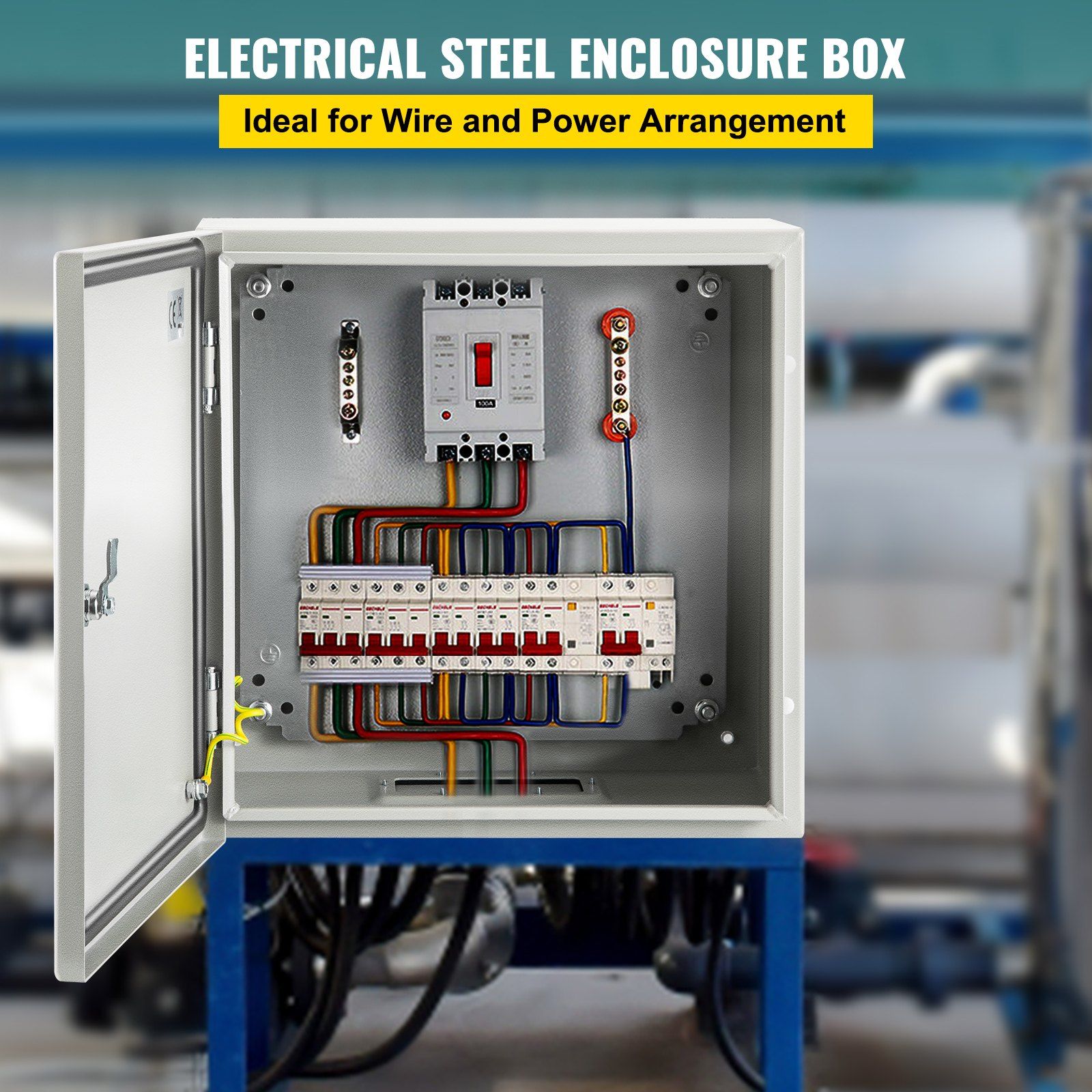 NEMA Steel Enclosure, 20 x 20 x 6\'\' NEMA 4X Steel Electrical Box, IP66 Waterproof & Dustproof, Outdoor/Indoor Electrical Junction Box, with Mounting Plate - Image 2