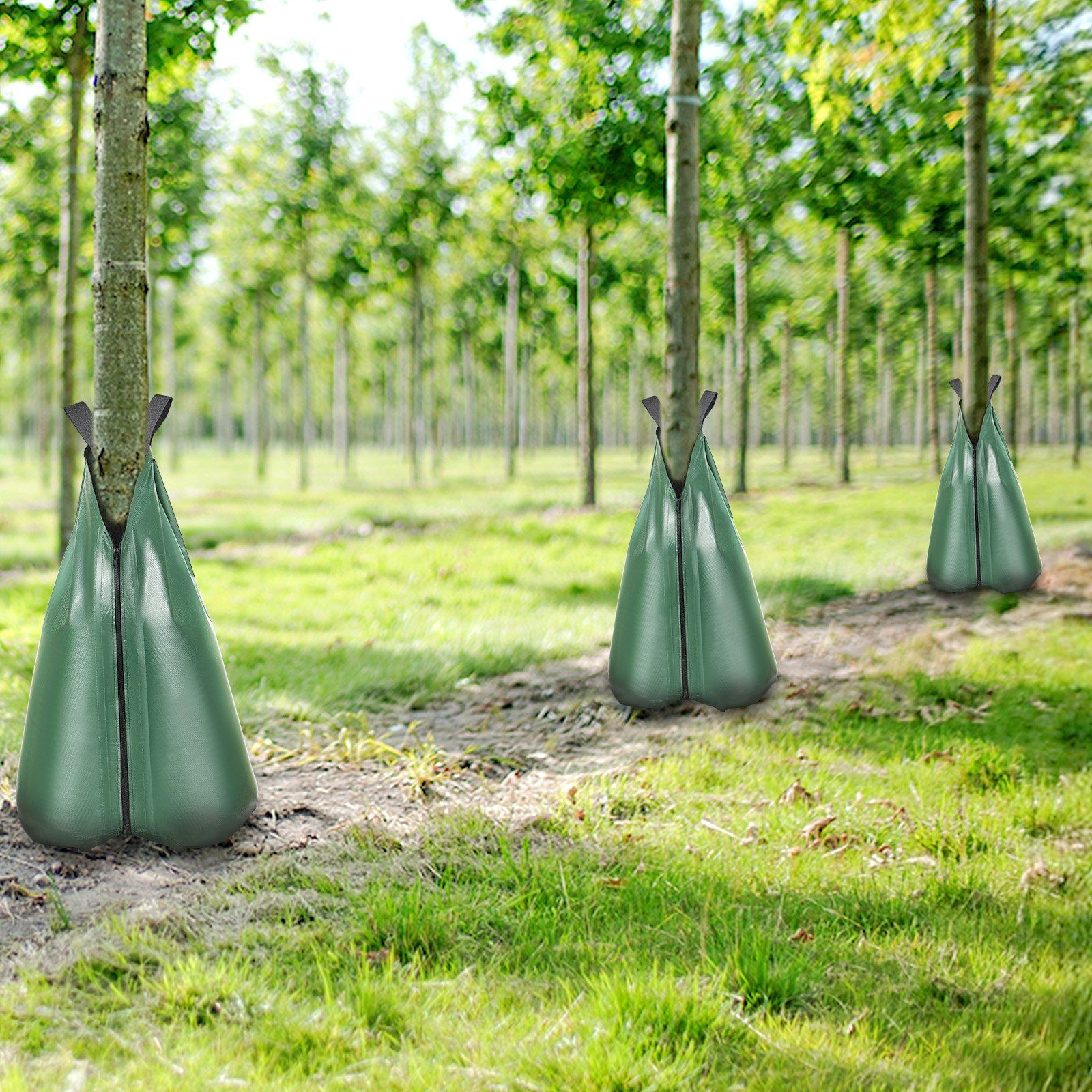 Tree Watering Bag, 12 Packs 20 Gallons Watering Bags for New Trees, 5-9 Hours Slow Release Refillable Tree Drip Irrigation Bags with Zipper, Durable Tree Watering System for Deep Root Targeting - Image 8