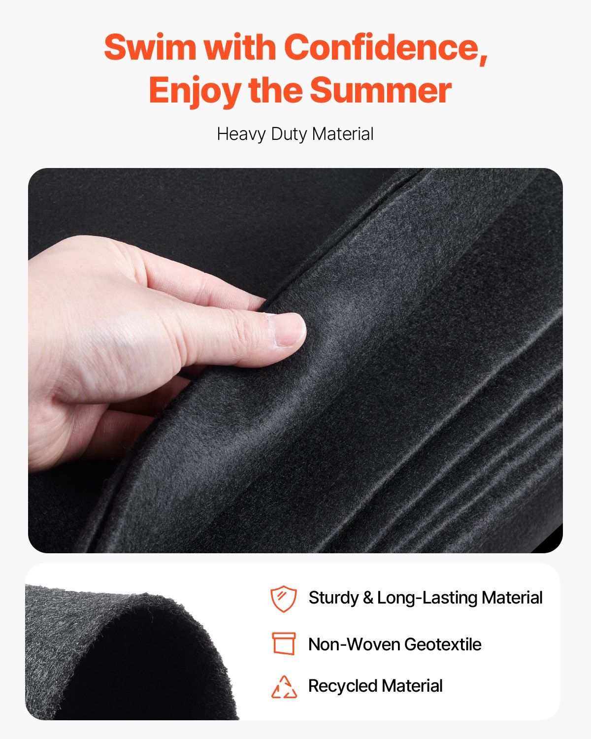 Oval Pool Liner Pad, 18 x 33 ft Pool Liner Pad for Above Ground Swimming Pools, Extra-Thick Pool Mat, Prevents Punctures, Recycled Geotextile Material Underlayment Pad, Extend Liner Life - Image 3