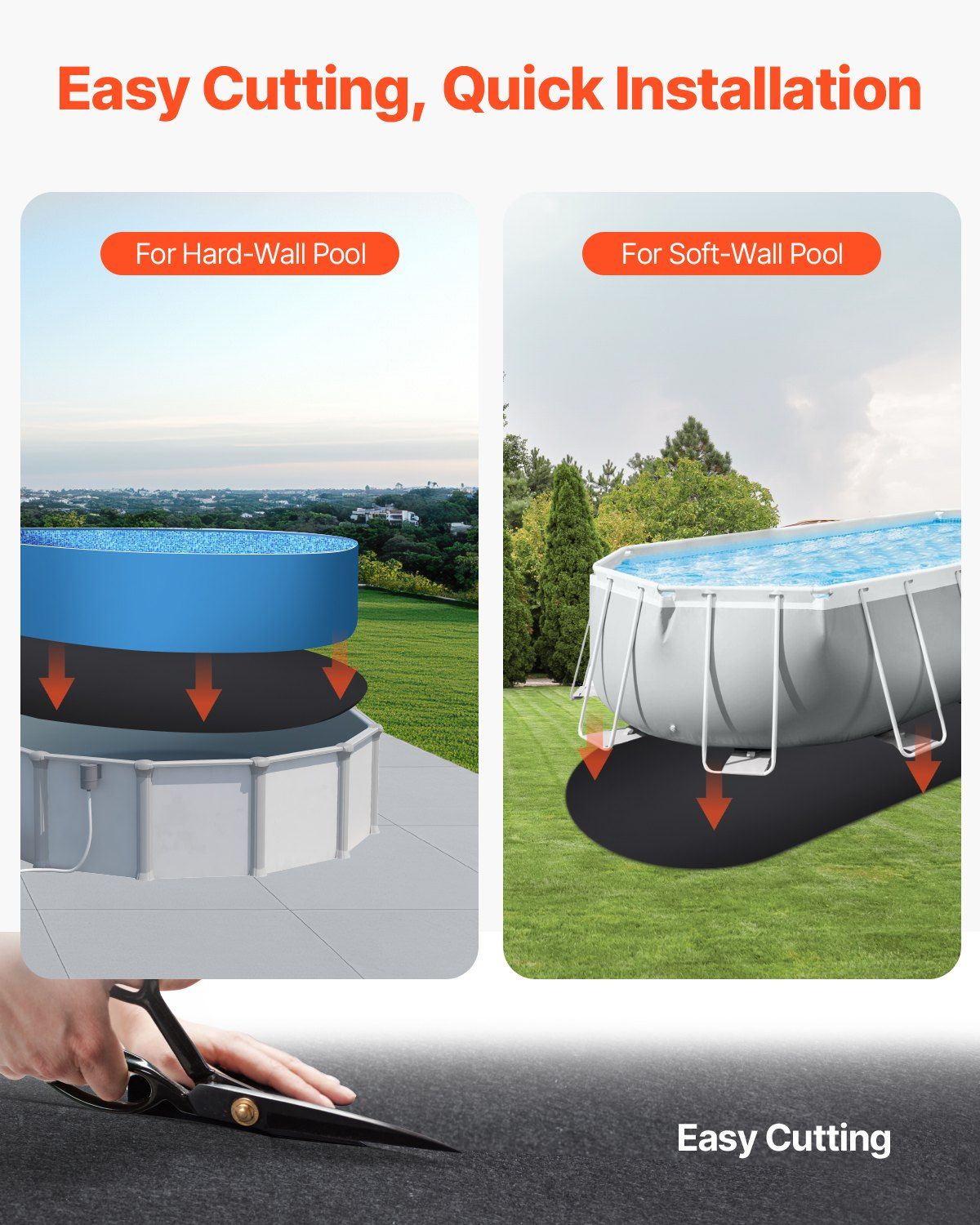 Oval Pool Liner Pad, 18 x 33 ft Pool Liner Pad for Above Ground Swimming Pools, Extra-Thick Pool Mat, Prevents Punctures, Recycled Geotextile Material Underlayment Pad, Extend Liner Life - Image 4