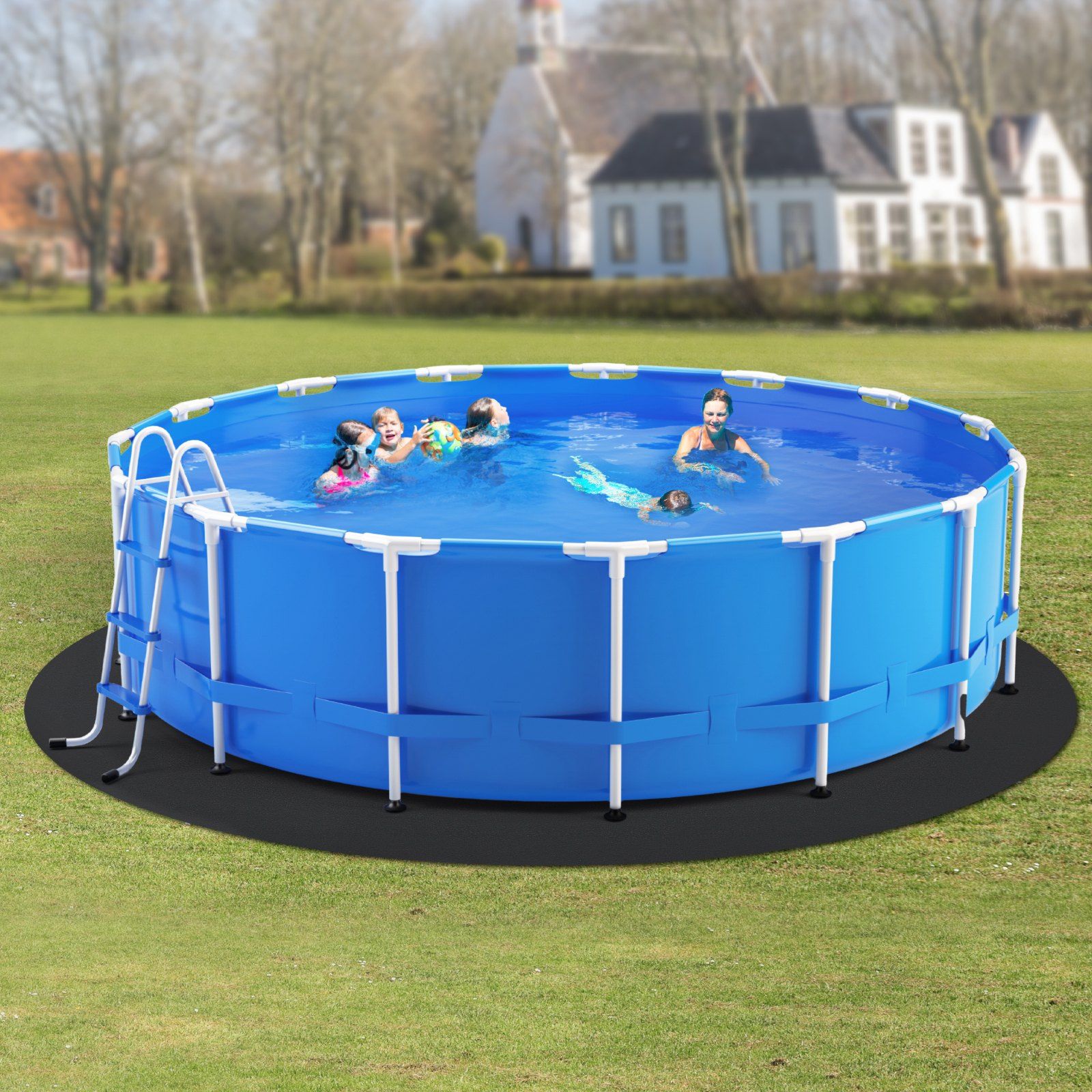 27ft Round Pool Liner Pad, Pool Liner Pad for Above Ground Swimming Pools, Extra-Thick Pool Mat, Prevents Punctures, Recycled Geotextile Material Underlayment Pad, Extend Liner Life - Image 8