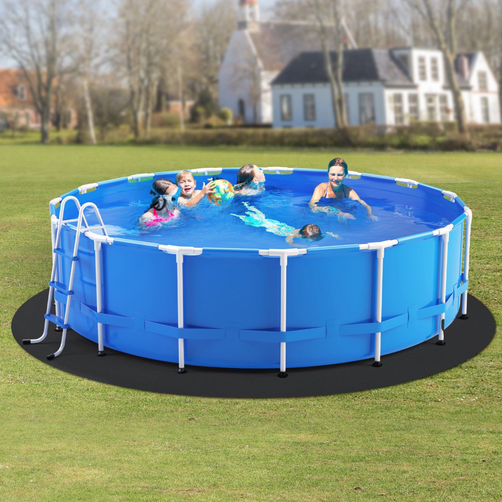 15ft Round Pool Liner Pad, Pool Liner Pad for Above Ground Swimming Pools, Extra-Thick Pool Mat, Prevents Punctures, Recycled Geotextile Material Underlayment Pad, Extend Liner Life - Image 8
