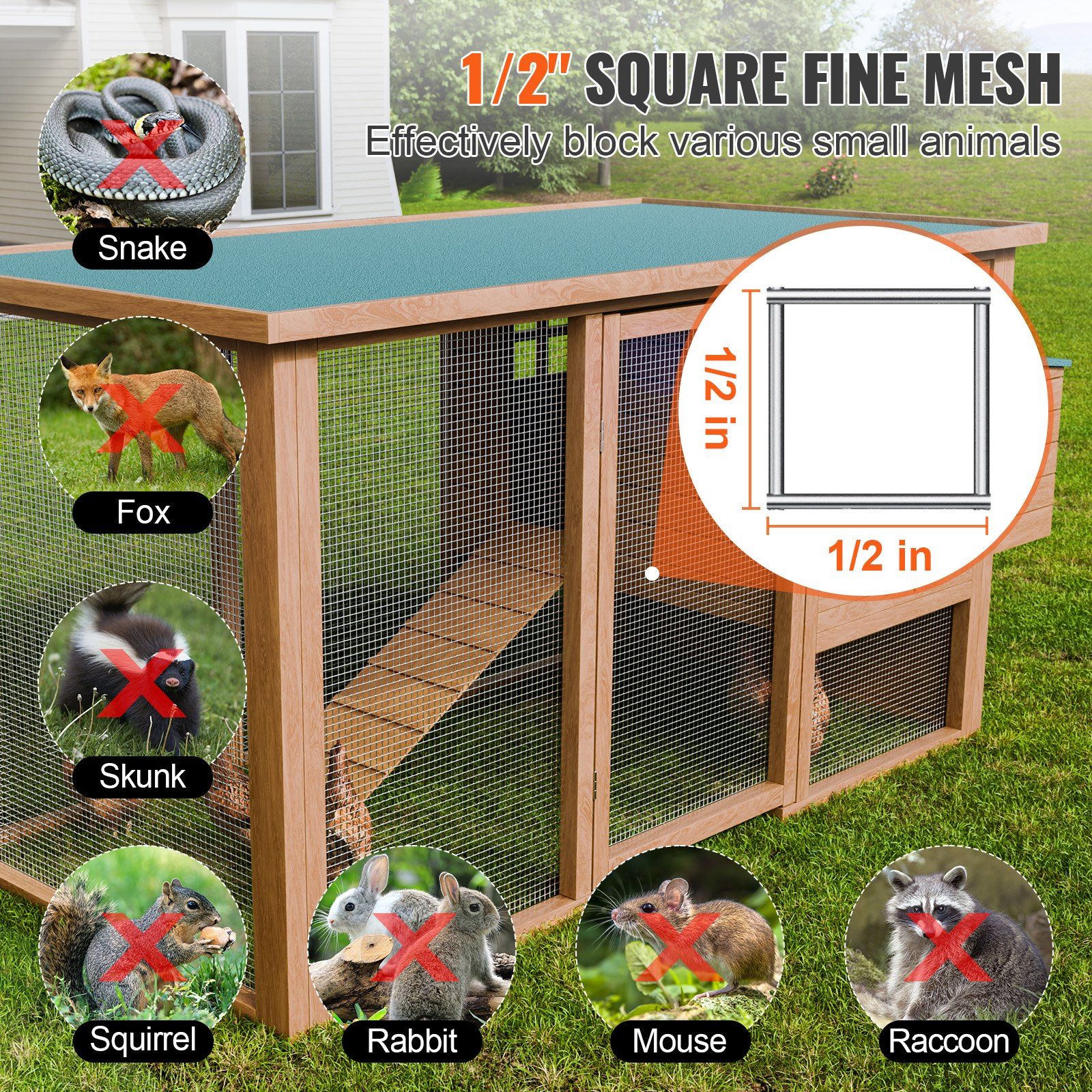 Hardware Cloth, 12.7mm 610mm×7.62m 19 Gauge, Hot Dipped Galvanized Wire Mesh Roll, Chicken Wire Fencing, Wire Mesh for Rabbit Cages, Garden, Small Rodents - Image 4