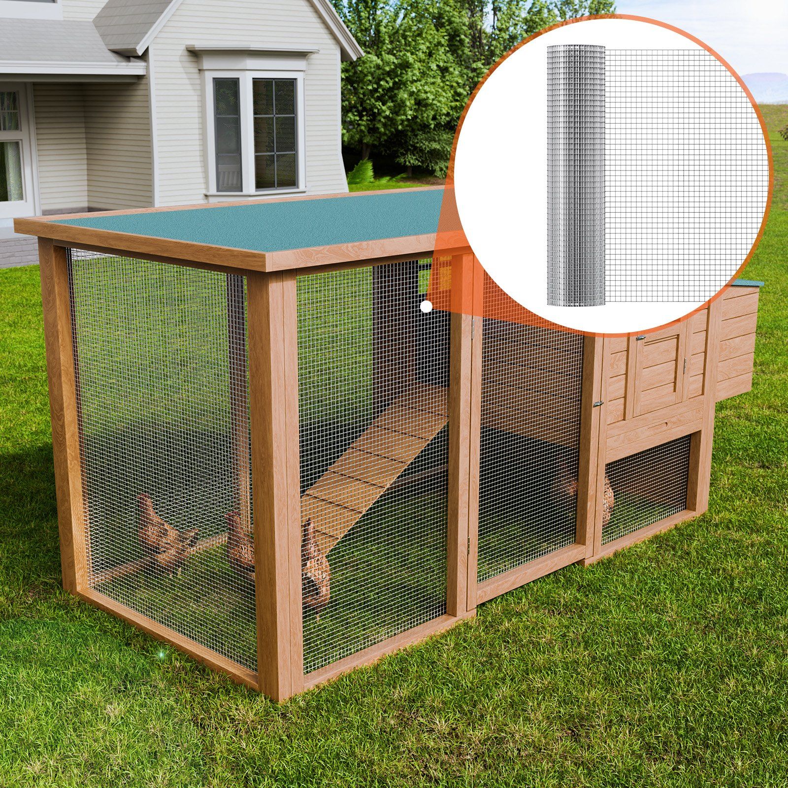 Hardware Cloth, 12.7mm 610mm×7.62m 19 Gauge, Hot Dipped Galvanized Wire Mesh Roll, Chicken Wire Fencing, Wire Mesh for Rabbit Cages, Garden, Small Rodents - Image 8