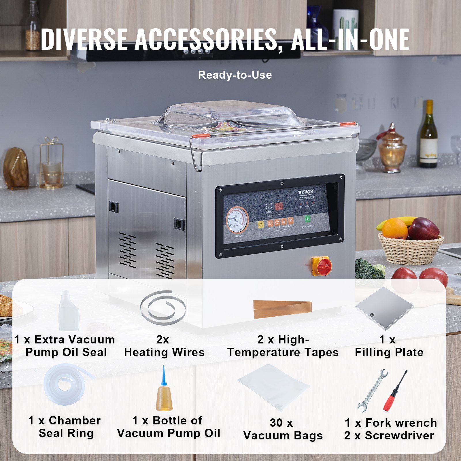 DZ-400/2F Automatic Vacuum Sealer Food Vacuum Sealing Packing Machine 220V - Image 5