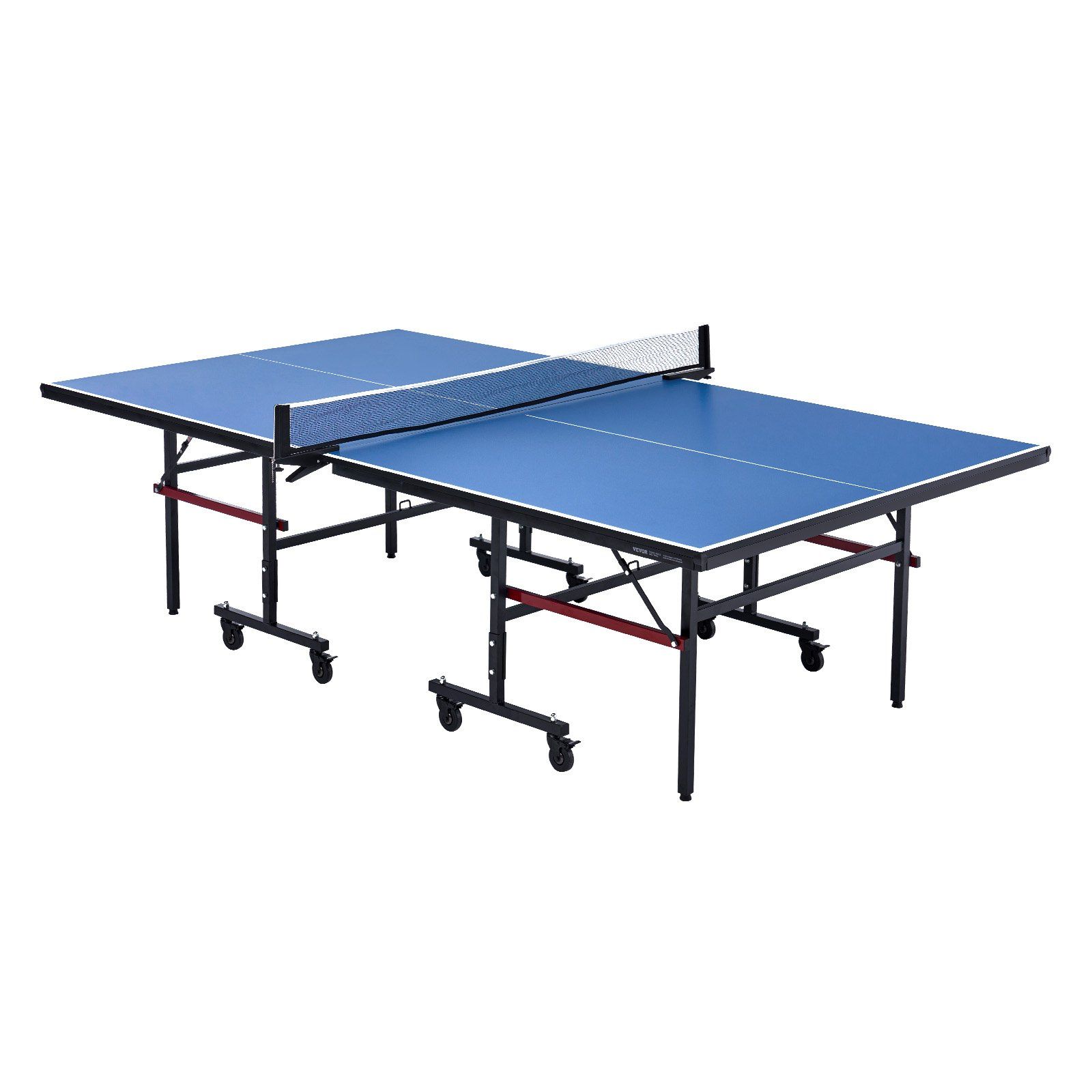 Ping Pong Table, Professional Table Tennis Game, Indoor MDF Portable Table Tennis Table, Foldable Ping Pong Table with Quick Clamp Net and Lockable Wheels, 10 Minute Easy Assembly, 18mm Tabletops - Image 1