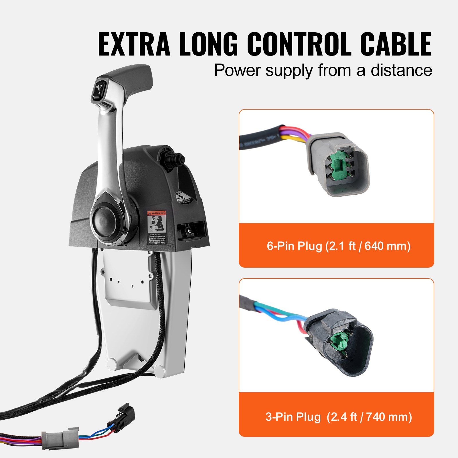 Boat Throttle Control, 5006186 Top-Mounted Outboard Remote Control Box for Evinrude Johnson, Marine Throttle Control Box with Power Trim Switch and Lanyard - Image 6