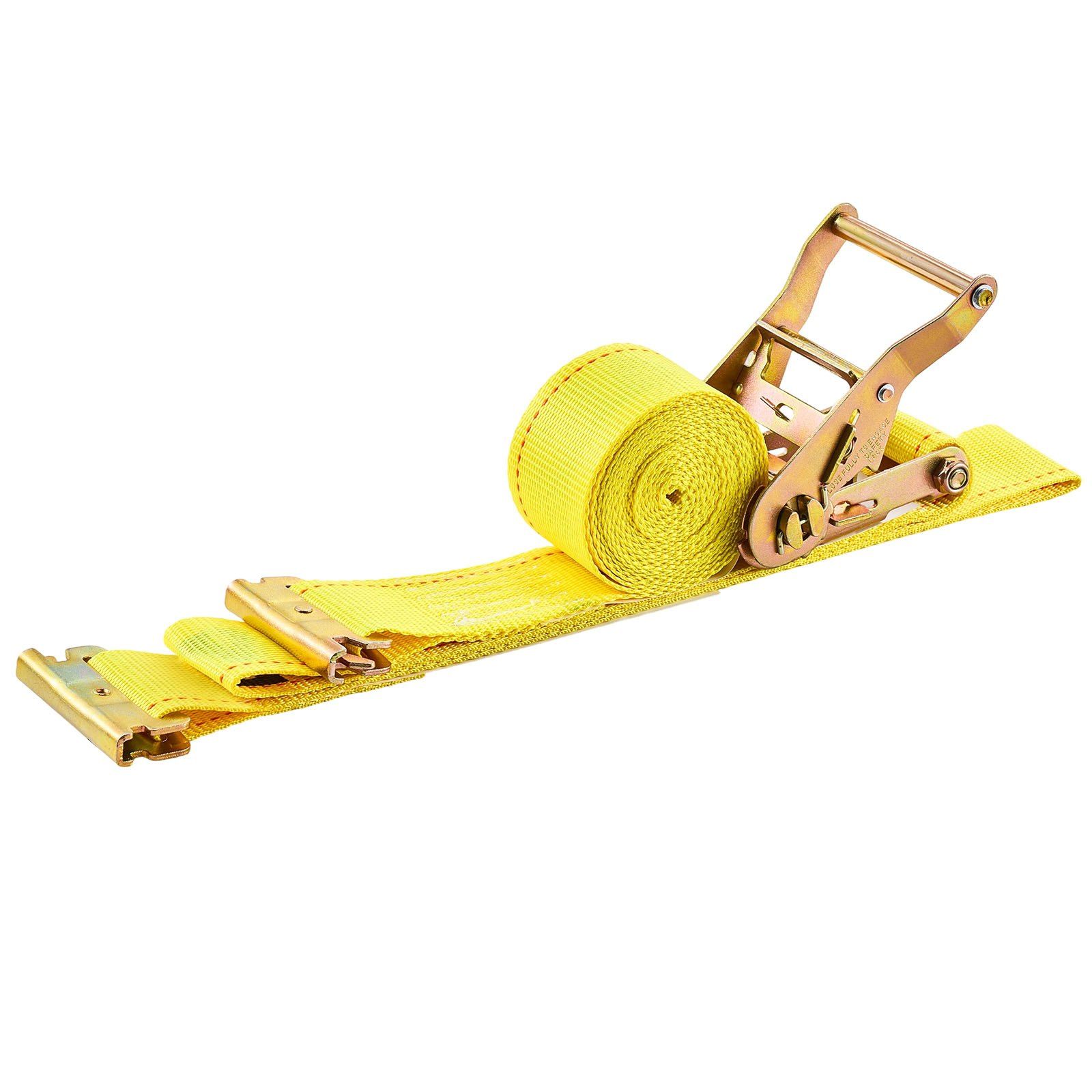 Ratchet Straps, 50.8 mm x 4.6 m, 30 Pack E-Track Tie Down Straps, 1995 kg Break Strength & 662 kg Rated Load, Tie Down Ratcheting for Moving, Trailers, Motorcycles, Kayaks, Car Roof, Yellow - Image 1