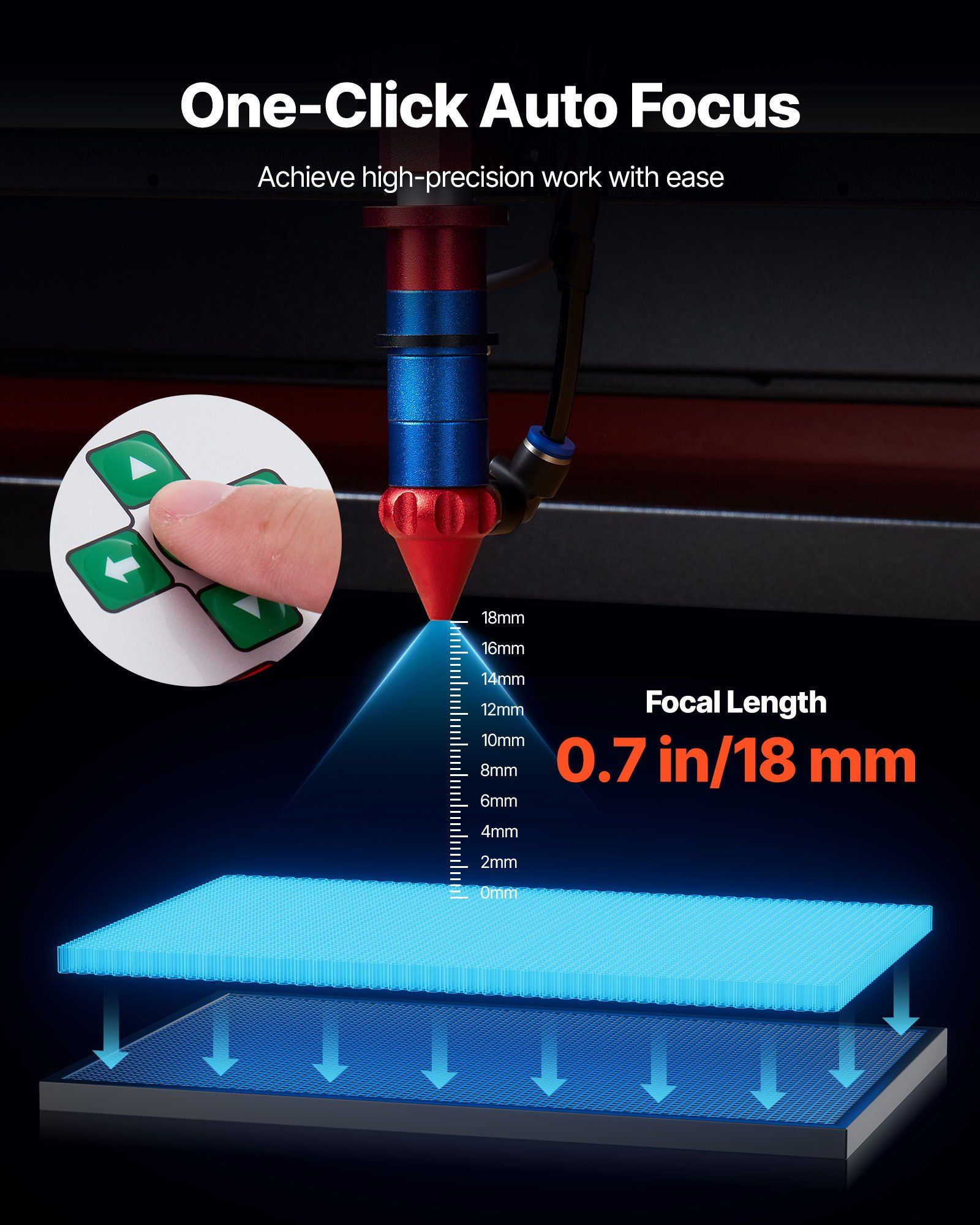 130W CO2 Laser Engraver, 1400 x 900 mm, CO2 Laser Engraver Cutter Machine with Water Chiller, 2 Way Pass Air Assist, 1200 mm/s Speed, Autofocus Engraving Cutting Machine, for Wood Acrylic Glass - Image 4