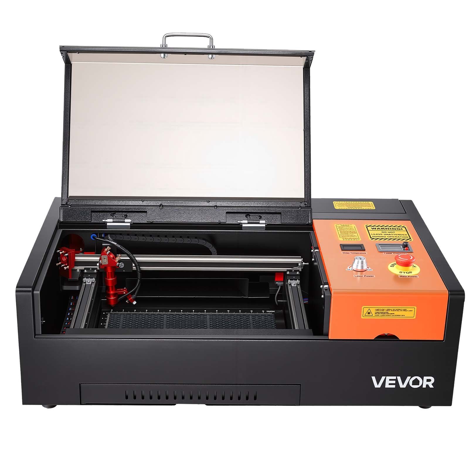 45W CO2 Laser Engraver, 300 x 200 mm, Desktop CO2 Laser Engraver Cutter Machine with Rotary Axis, Air Assist, Engraving Machine Compatible with LightBurn CorelDRAW GRBL, for Wood Acrylic Glass - Image 1