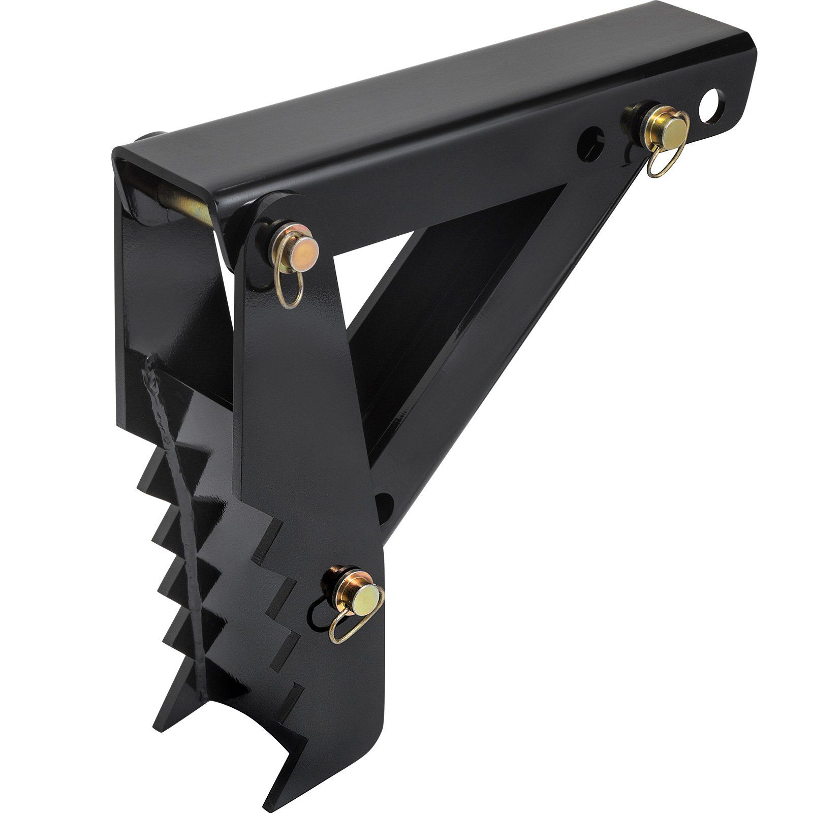 45.7 cm Backhoe Thumb, 12 mm Teeth Thickness Heavy Duty Excavator Thumb, Black Steel Weld On Thumb Attachments with 12mm Bolt-On Design Adjustable Mechanical Thumb for Backhoe/Excavator - Image 1