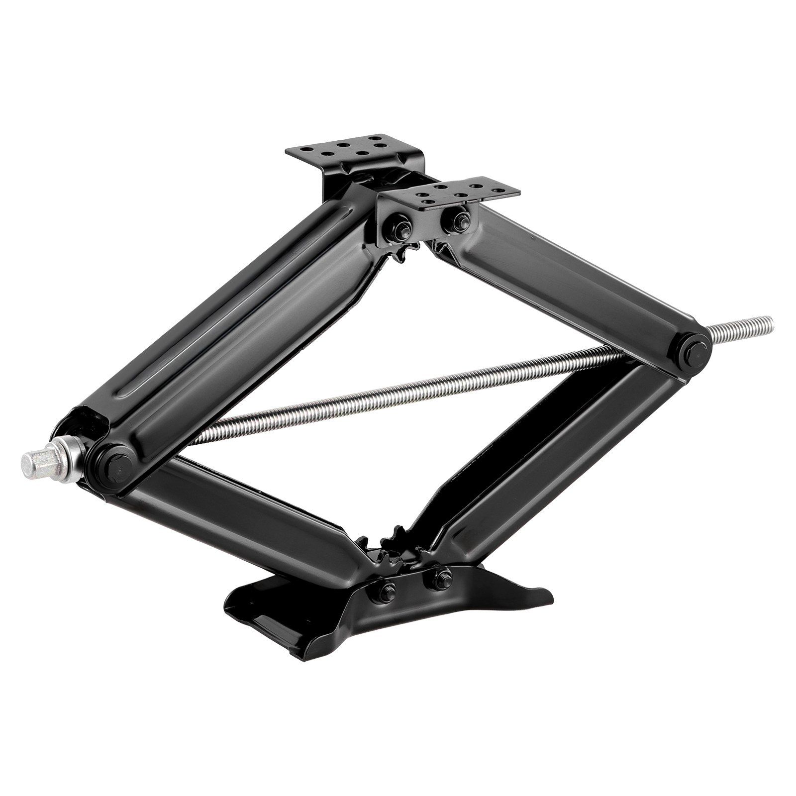 2268 kg RV Scissor Jacks, 10.3-59.5 cm RV Stabilizer Leveling Scissor Jacks, Set of 2, Heavy Duty Stabilizer Jack with Crank Handle, Socket and Bubble Levels, Not Easily Bent or Deformed - Image 1