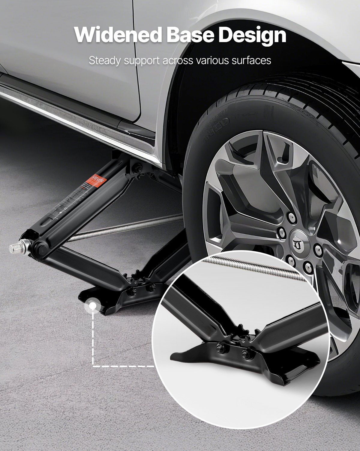 2268 kg RV Scissor Jacks, 10.3-59.5 cm RV Stabilizer Leveling Scissor Jacks, Set of 4, Heavy Duty Stabilizer Jack with Crank Handle, Socket and Bubble Levels, Not Easily Bent or Deformed - Image 5