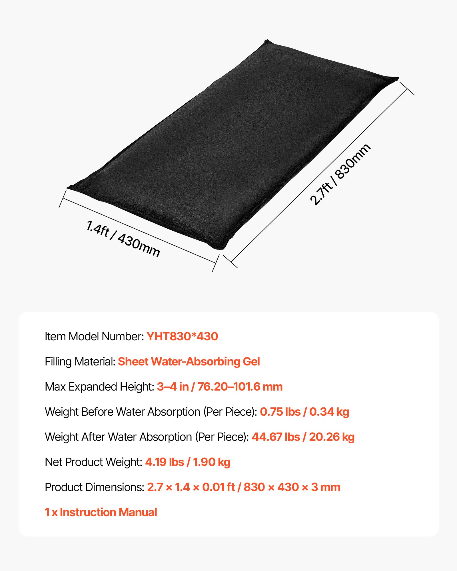 Flood Barrier, 6 Pack, 830 x 430 mm Flood Bags Activated by Water, Reusable Water Absorbent Barrier, Sandless Sandbags Blockage, Flooding Prevention Bags for Home, Doorways, Basement, Garage - Image 7