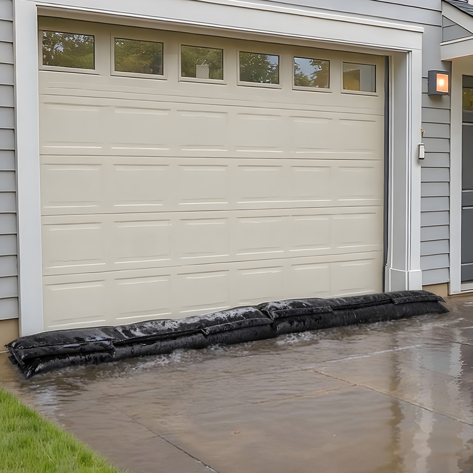 Flood Barrier, 10 Pack, 1530 x 210 mm Flood Bags with Bucket, Reusable Water Absorbent Barrier Activated by Water, Sandless Sandbags Blockage, Flooding Prevention Bags for Basement, Garage, Doorway - Image 8